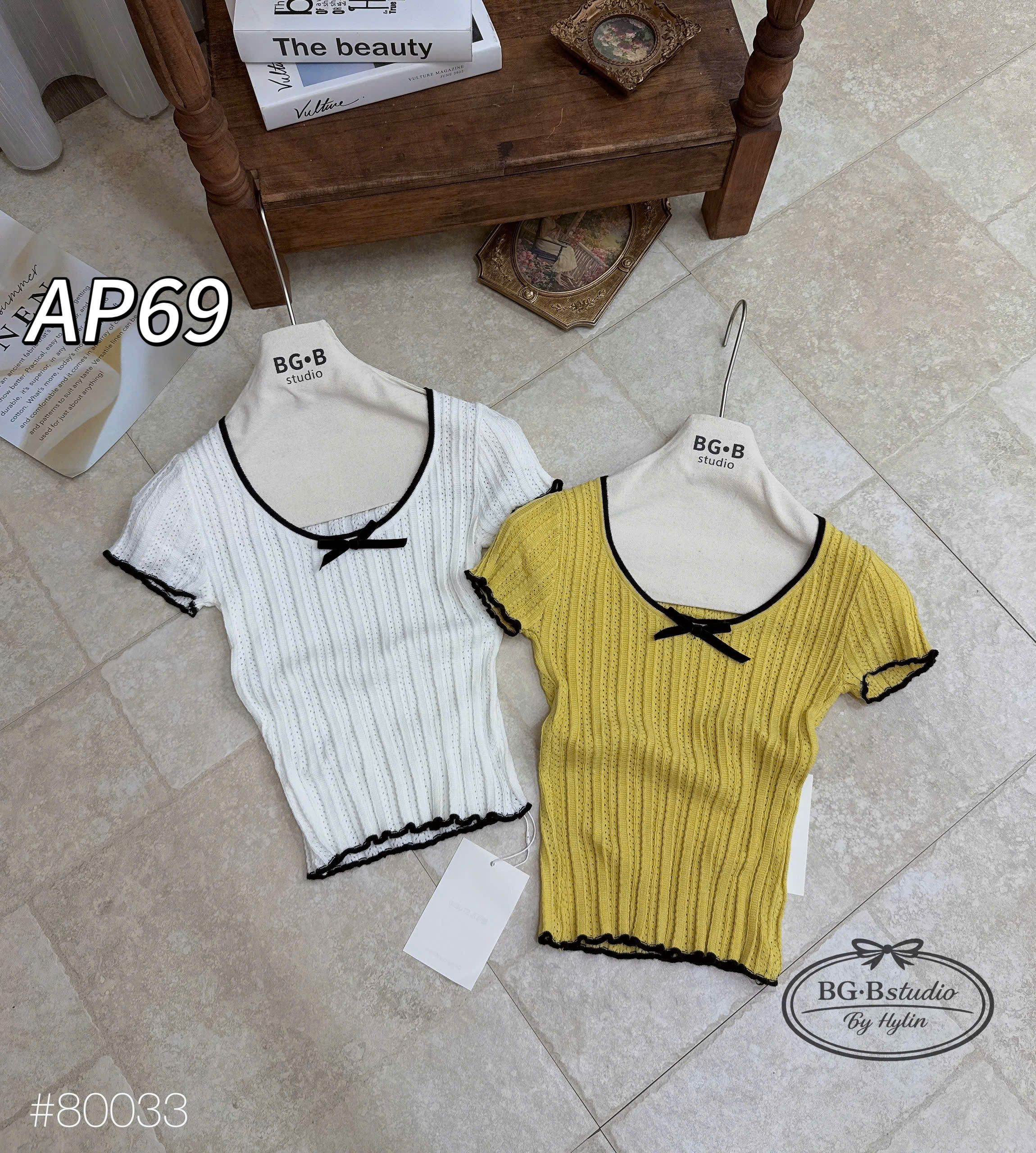 AP69 áo mongtoghi viền nơ