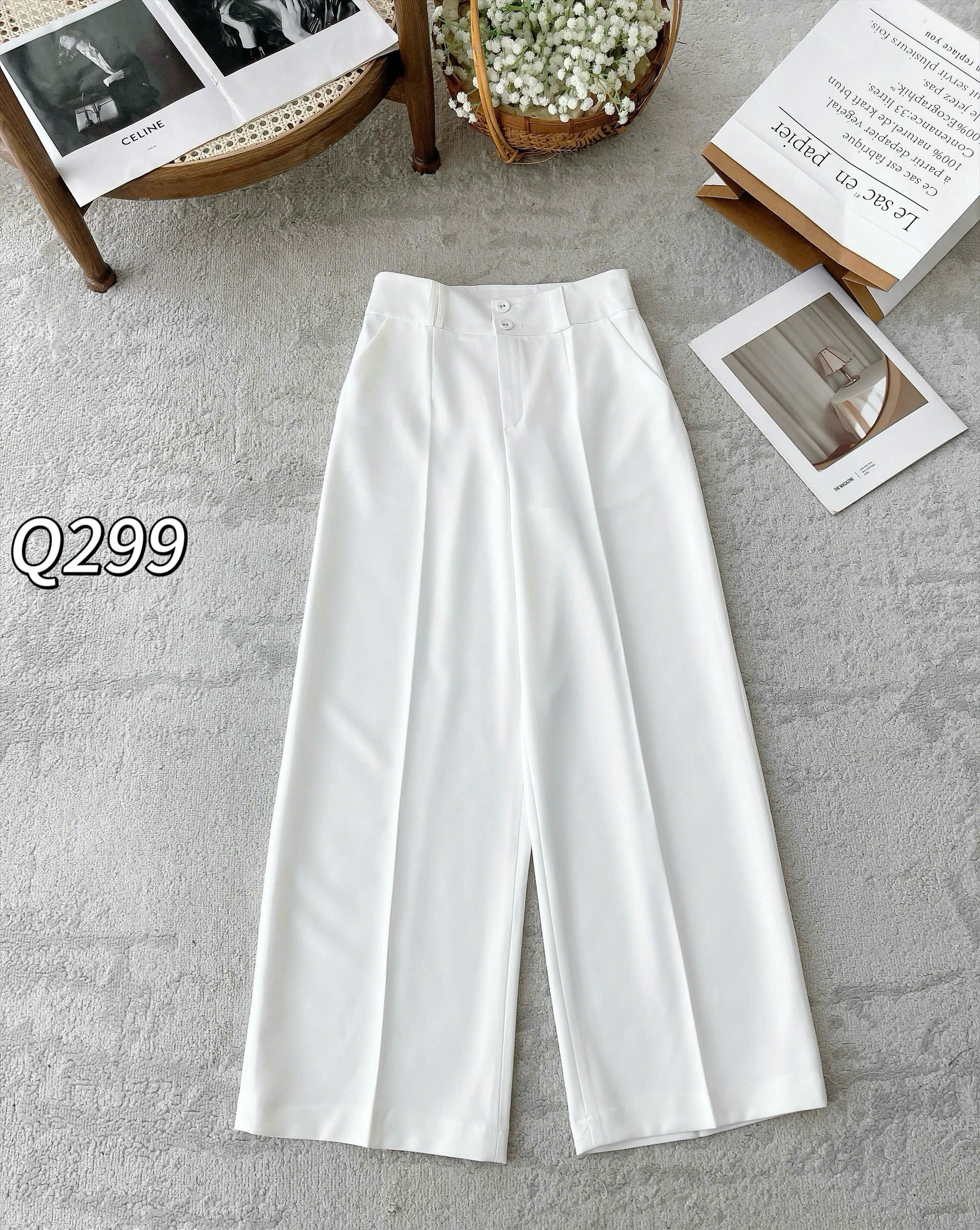 Q299 quần cúc bọc chéo Mỹ dài 100 ống 28