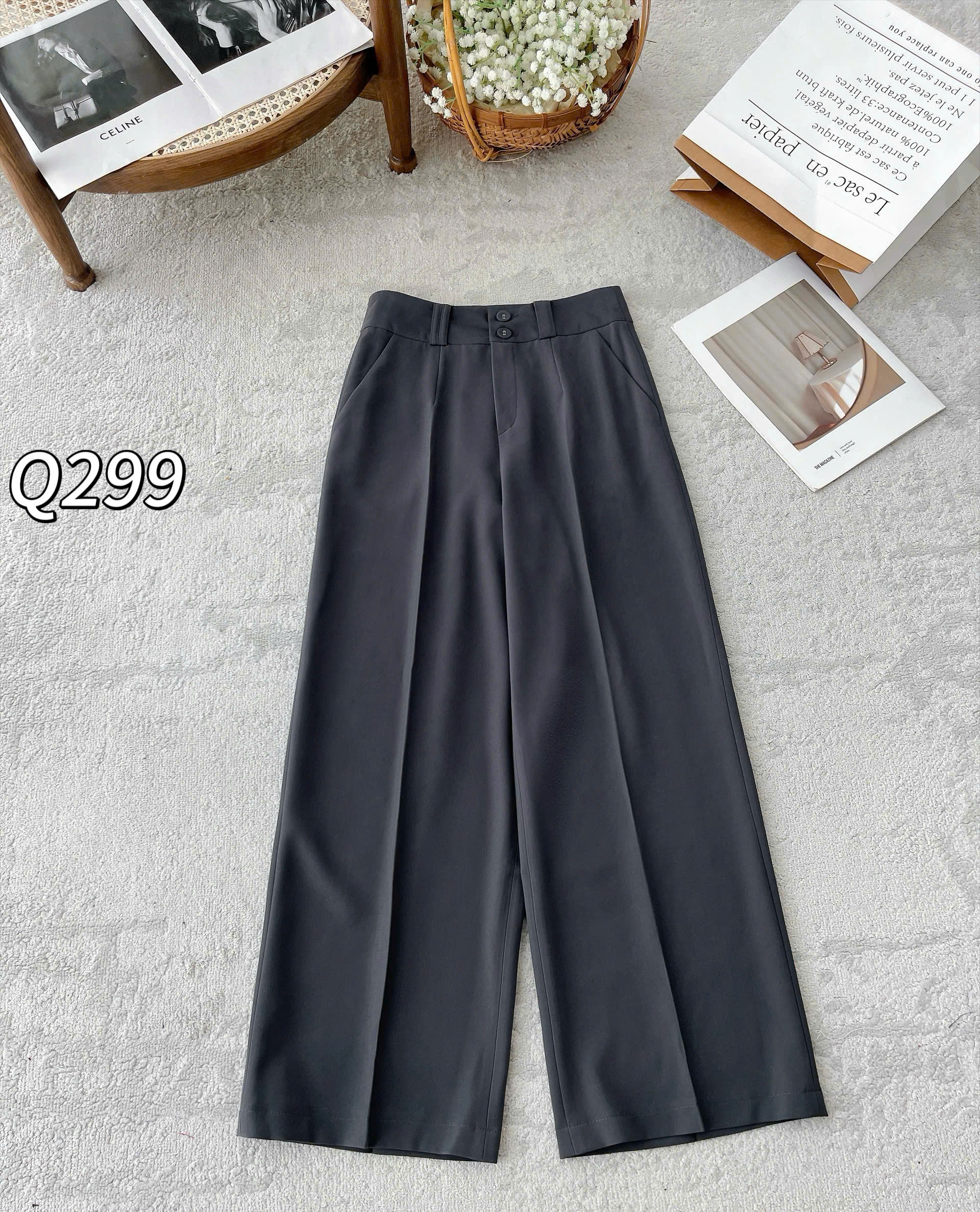 Q299 quần cúc bọc chéo Mỹ dài 100 ống 28