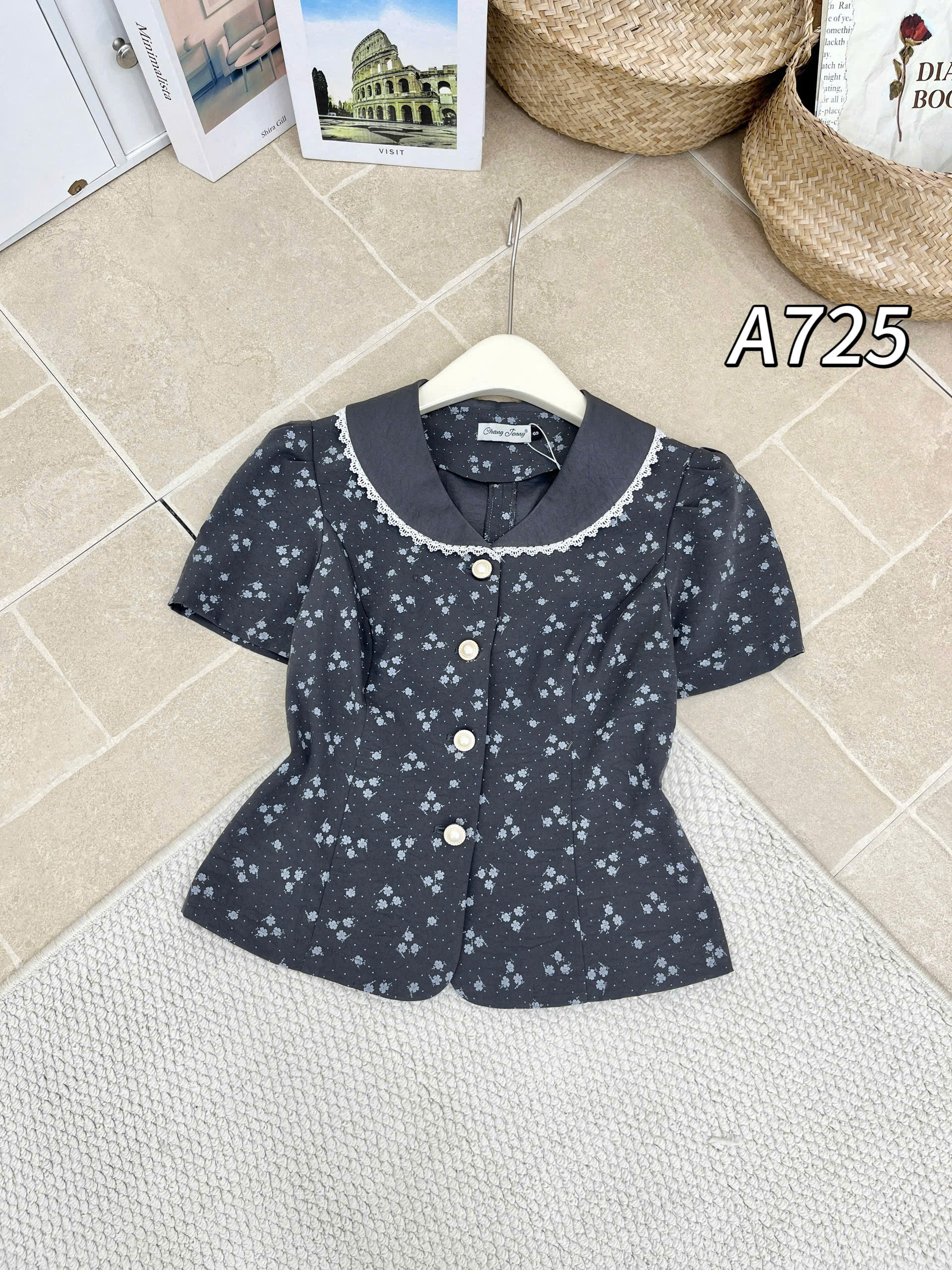 A725 áo kí giả hoa nhí