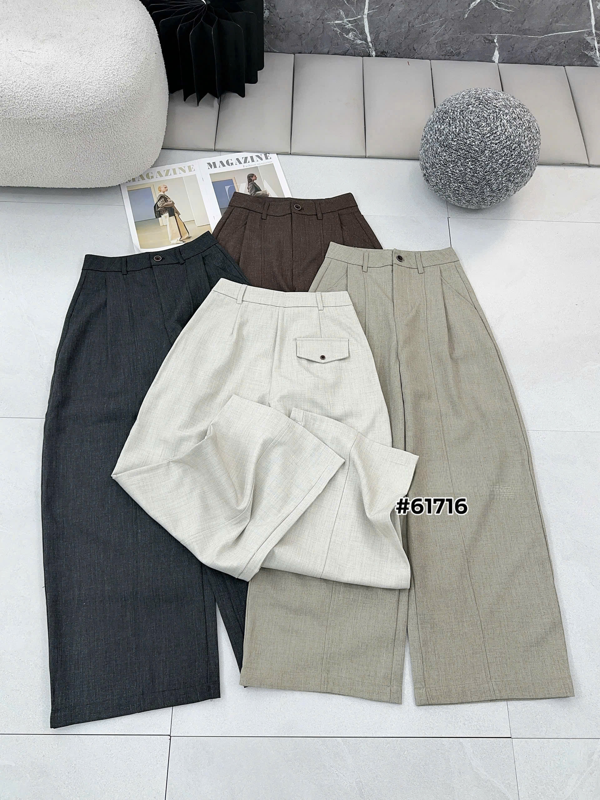 Q61716 quần vải xước dài 100