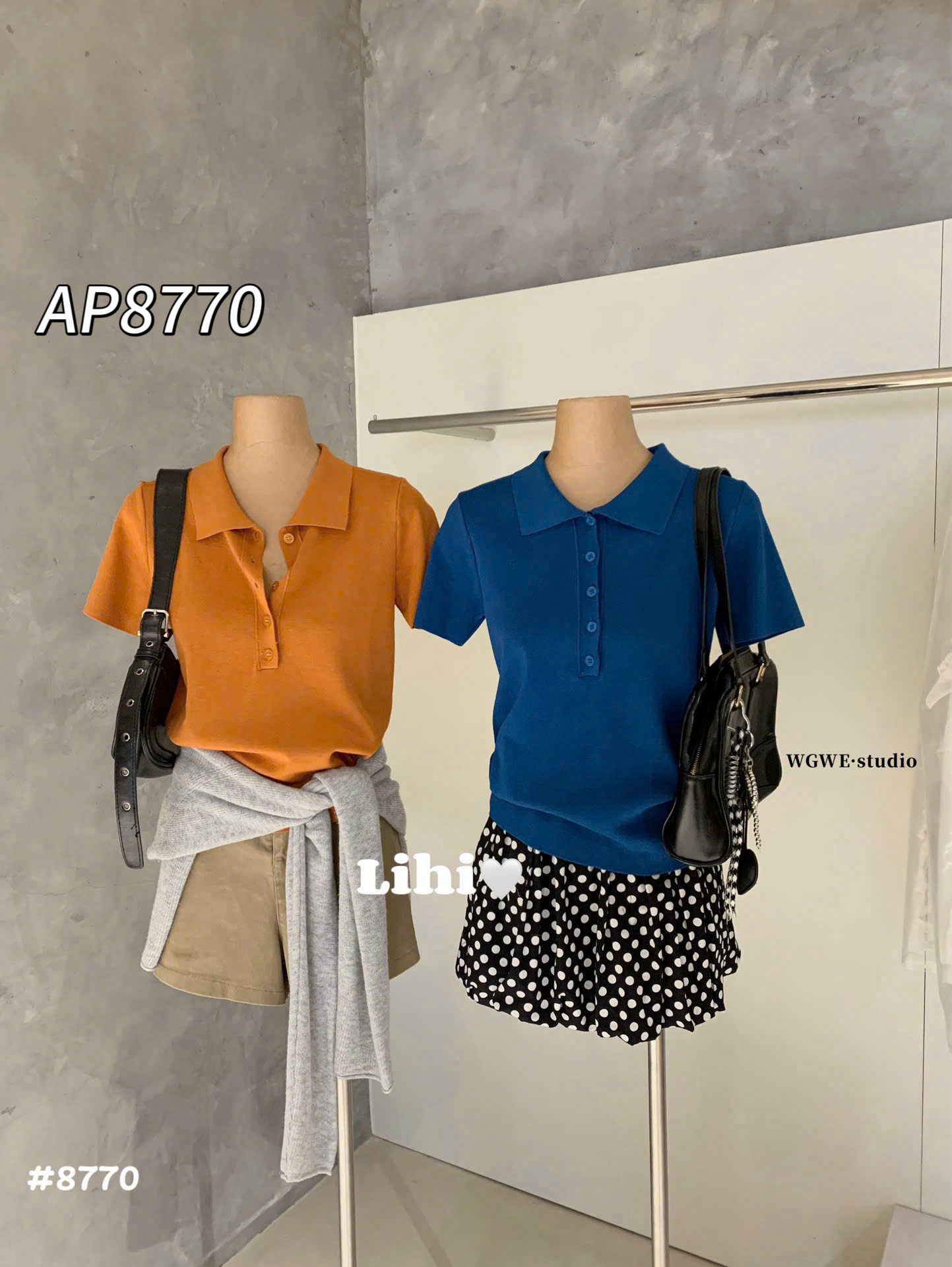 AP8770 - áo montoghi polo nhiều cúc