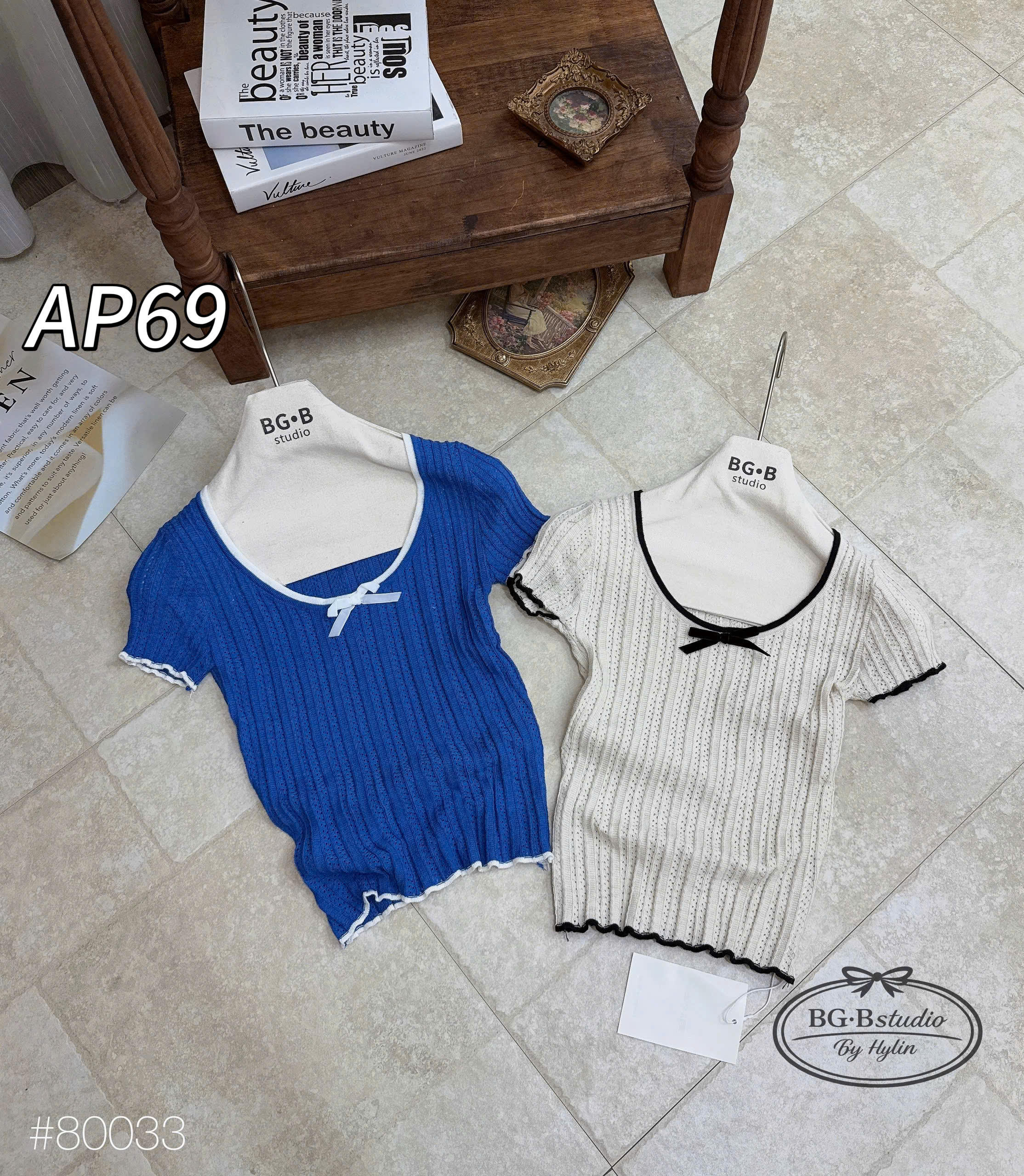 AP69 áo mongtoghi viền nơ