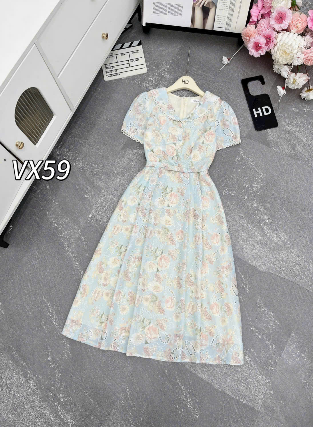VX59 váy thô hoa