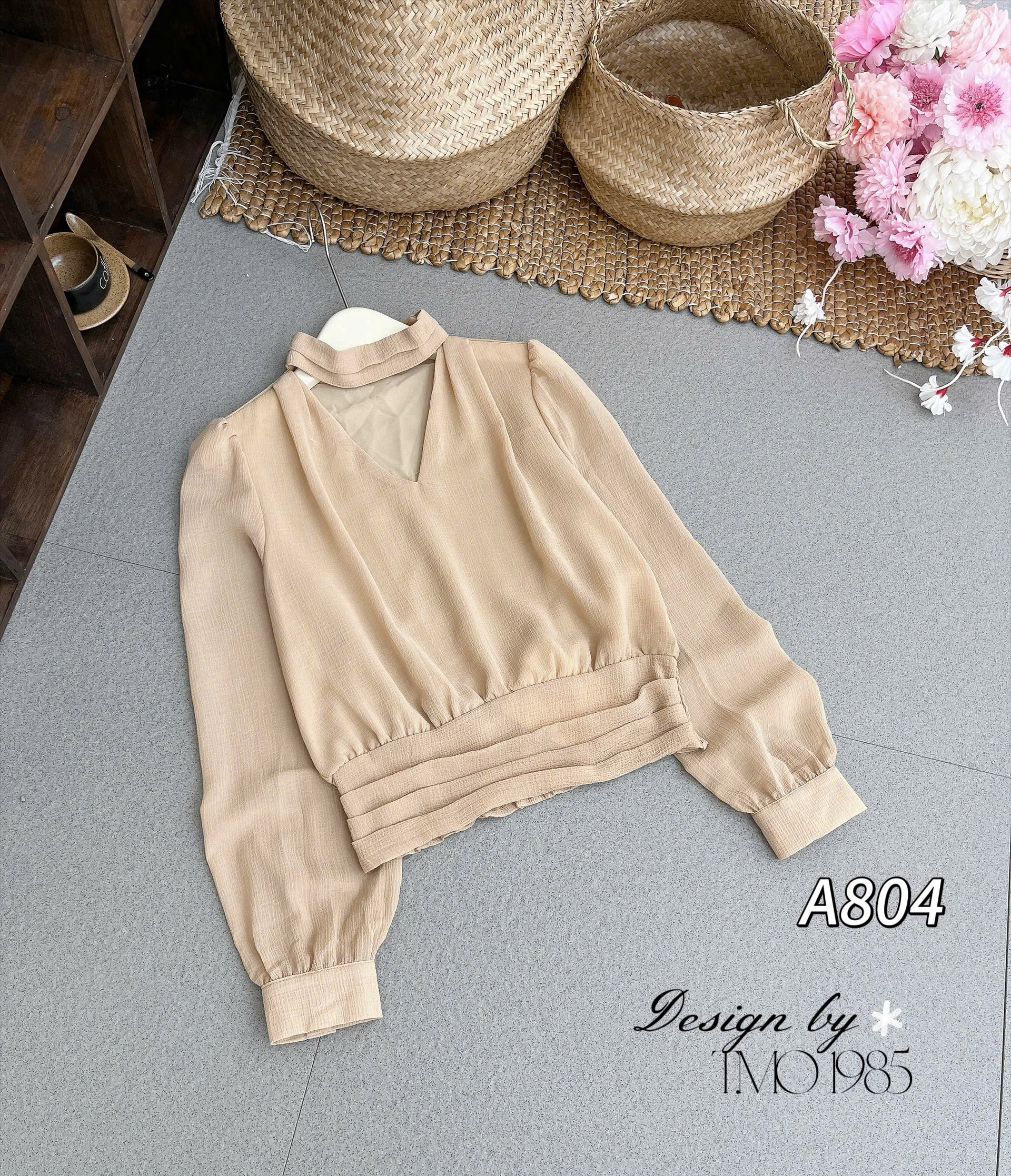 A804 Áo tơ hàn qccc chun lưng