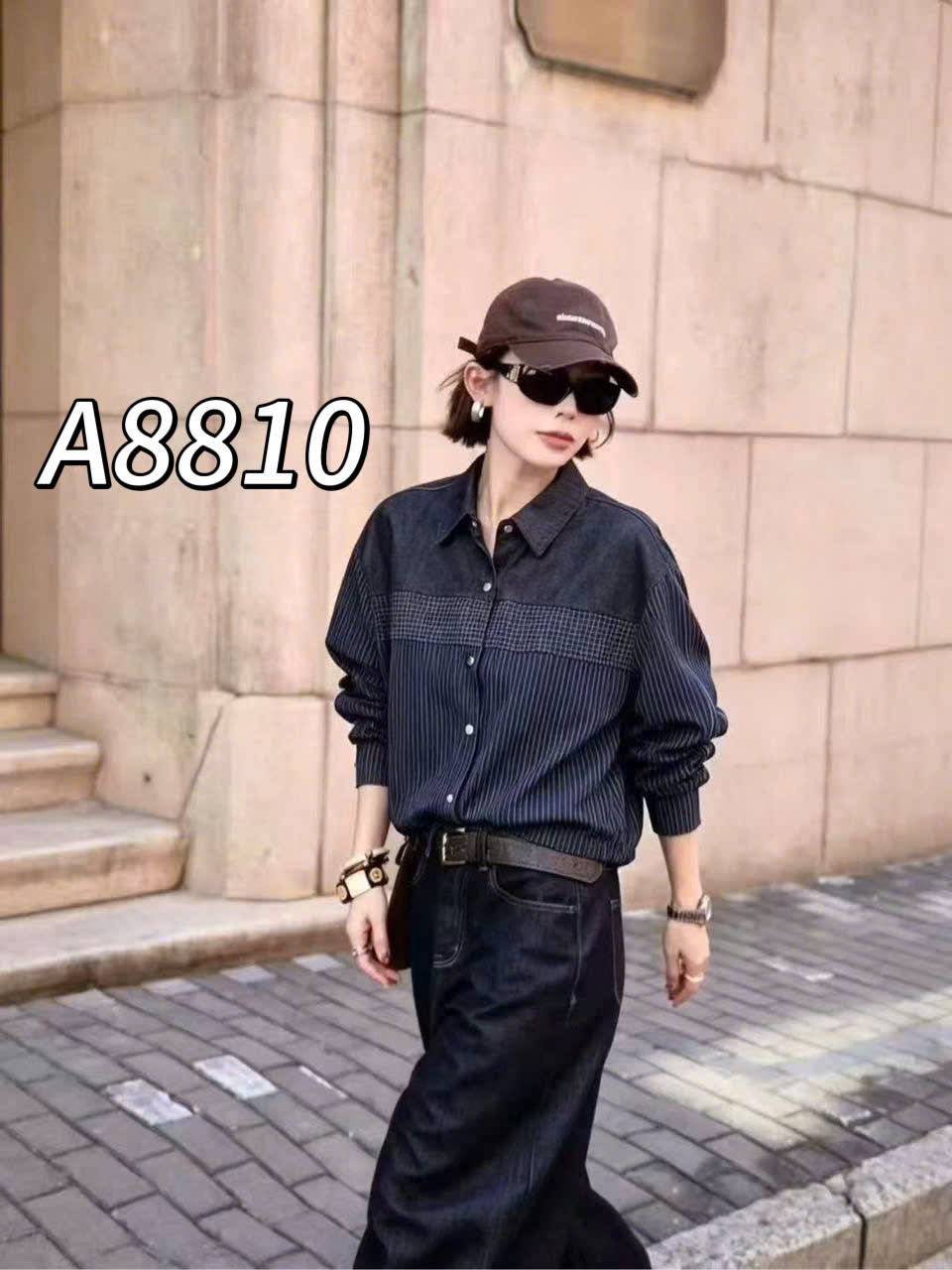 A8810 áo sơ mi kẻ