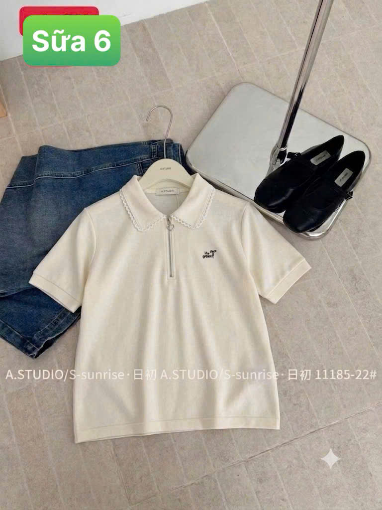 AP11185 áo polo cổ khóa
