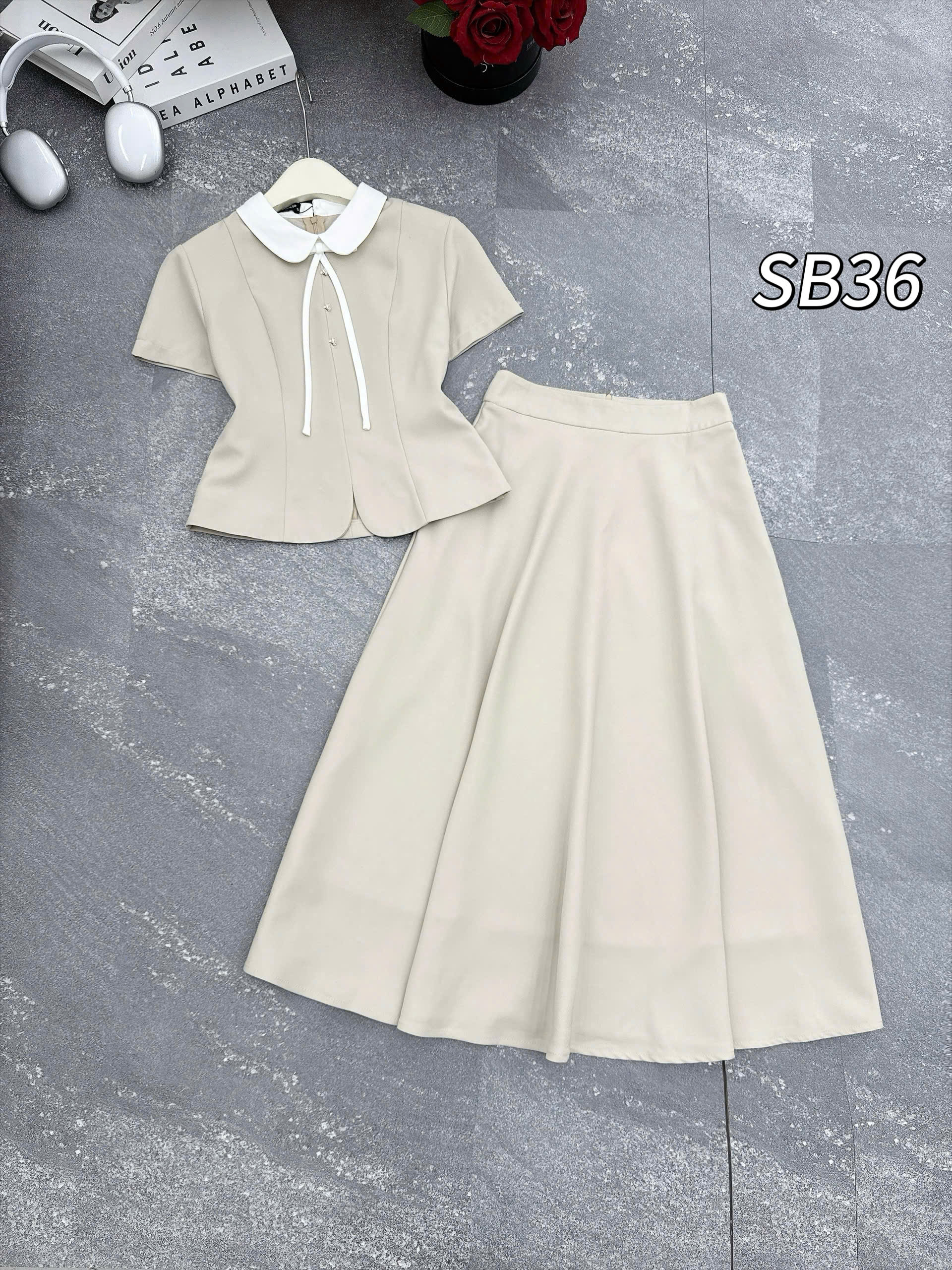 SB36 set cổ sen cv xòe