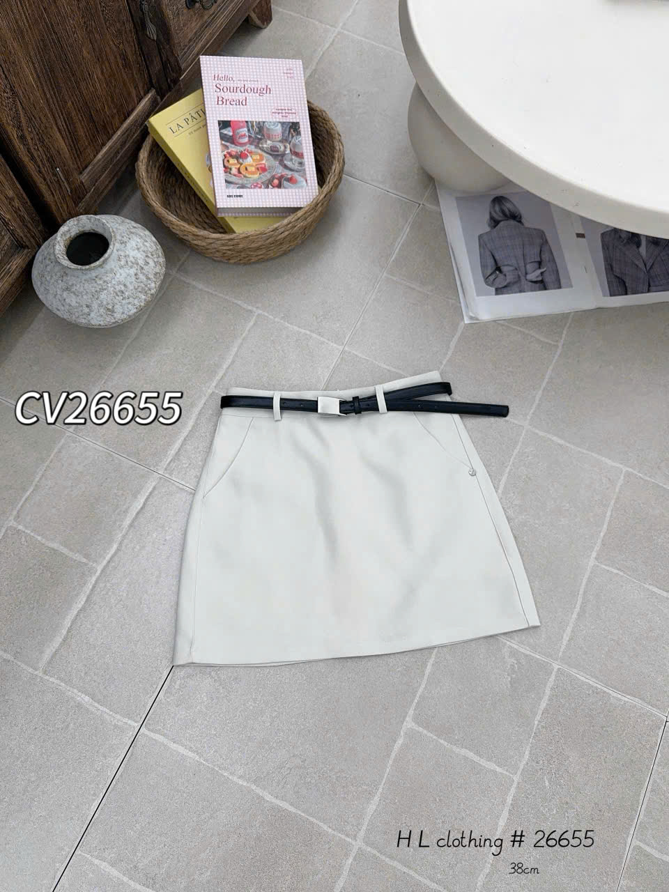 CV26655 CV ngắn chữ A 2 túi