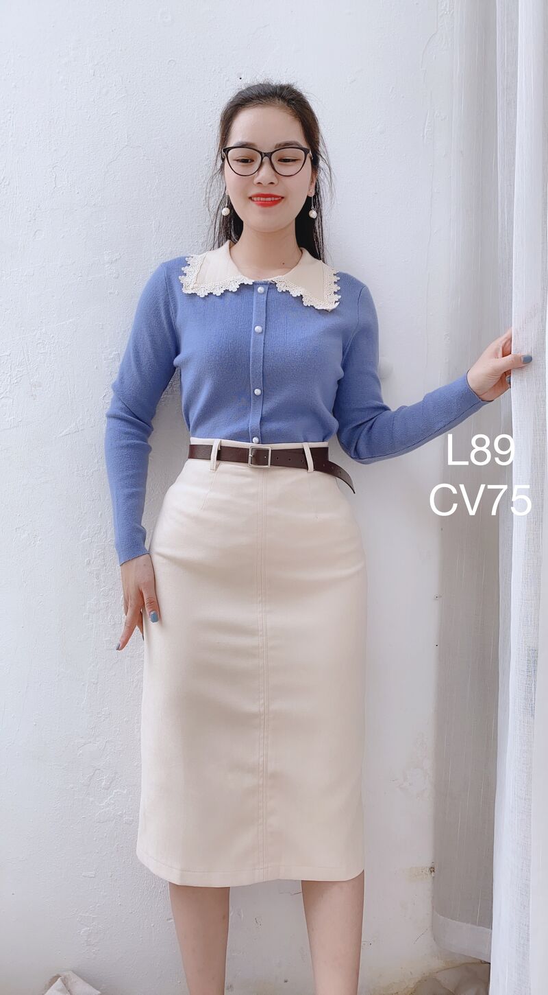 CV75 cv dạ đai trơn