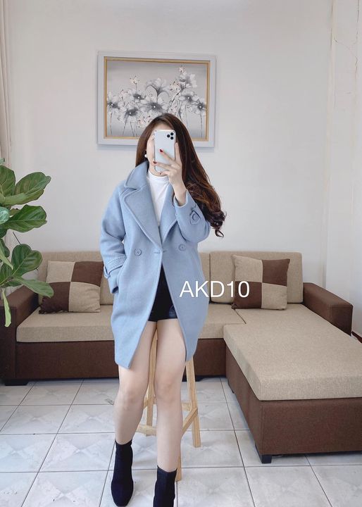 AKD10 áo dạ chỉ nổi 2 cúc