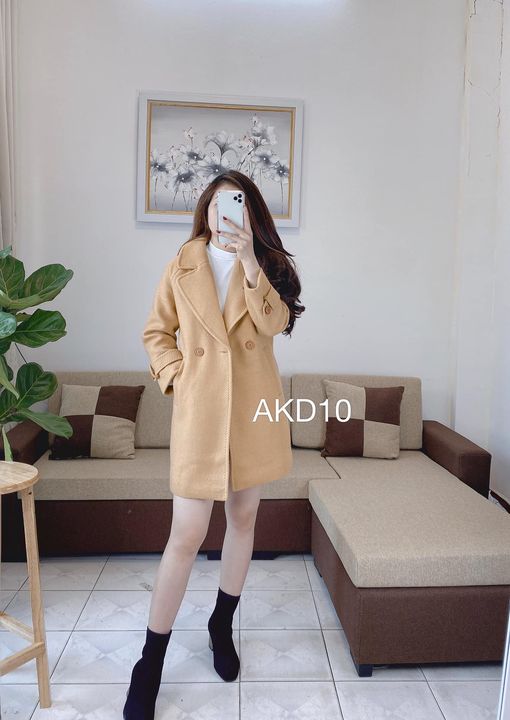 AKD10 áo dạ chỉ nổi 2 cúc