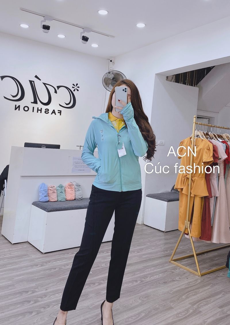 ACN áo nắng 2 lớp - xanh ngọc - M