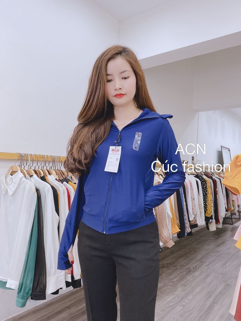 ACN áo nắng 2 lớp - Tím than - S