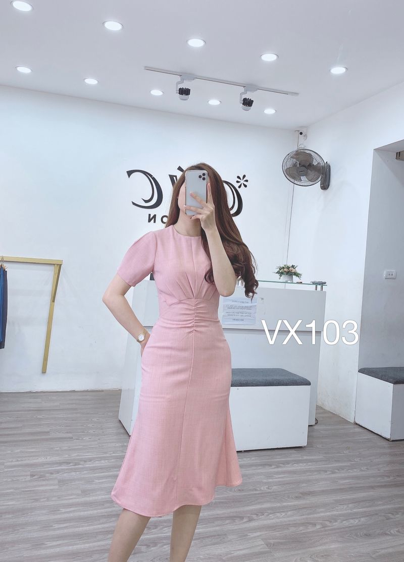 VX103 váy ly quạt eo