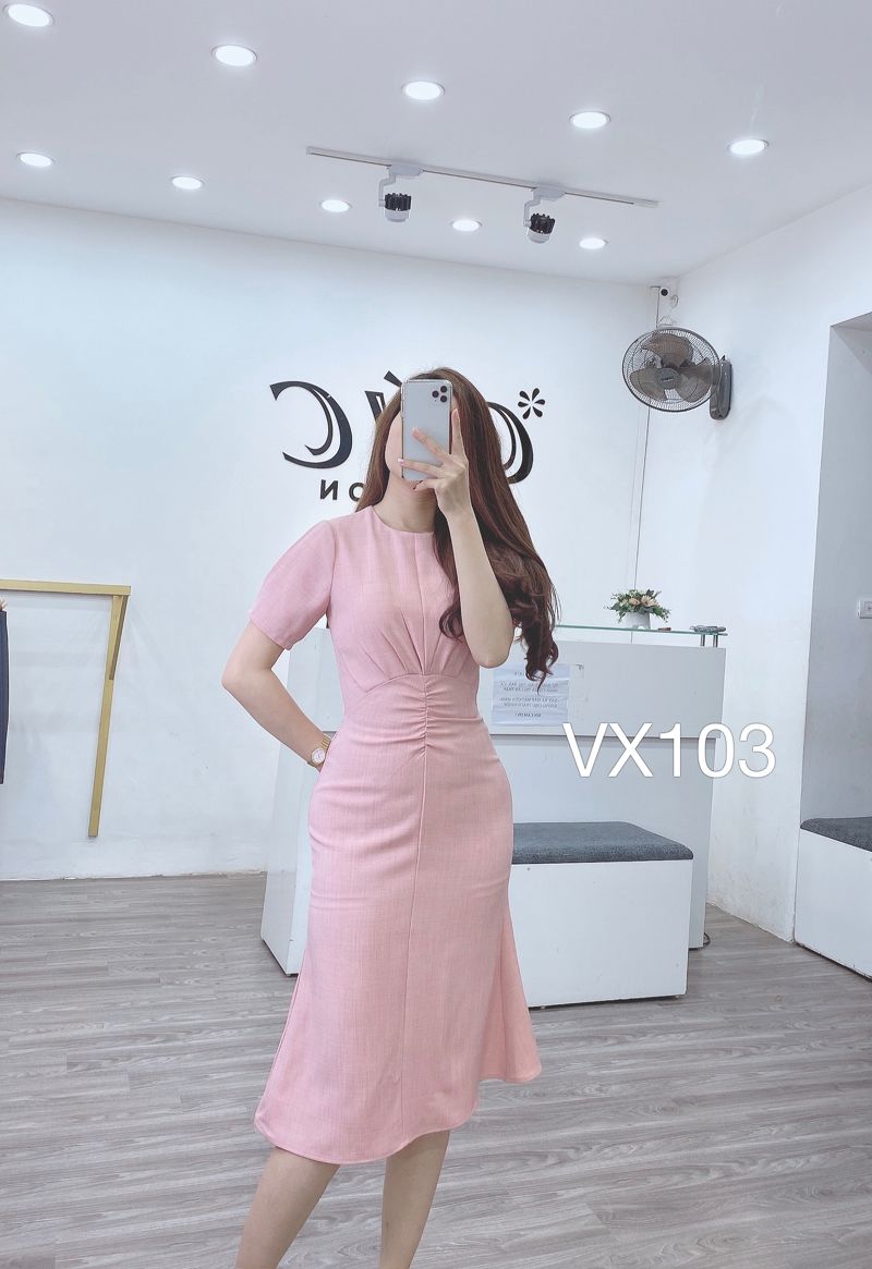 VX103 váy ly quạt eo