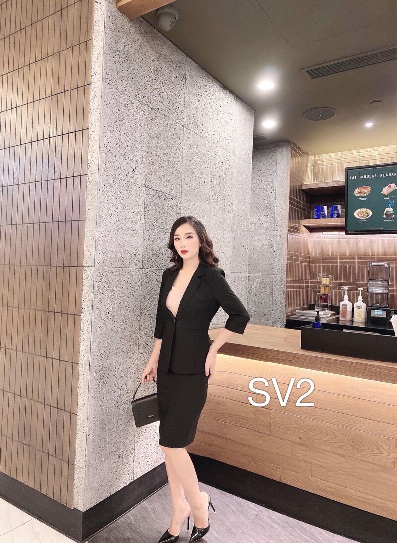 SV2 set vest tay lỡ chân váy ngắn