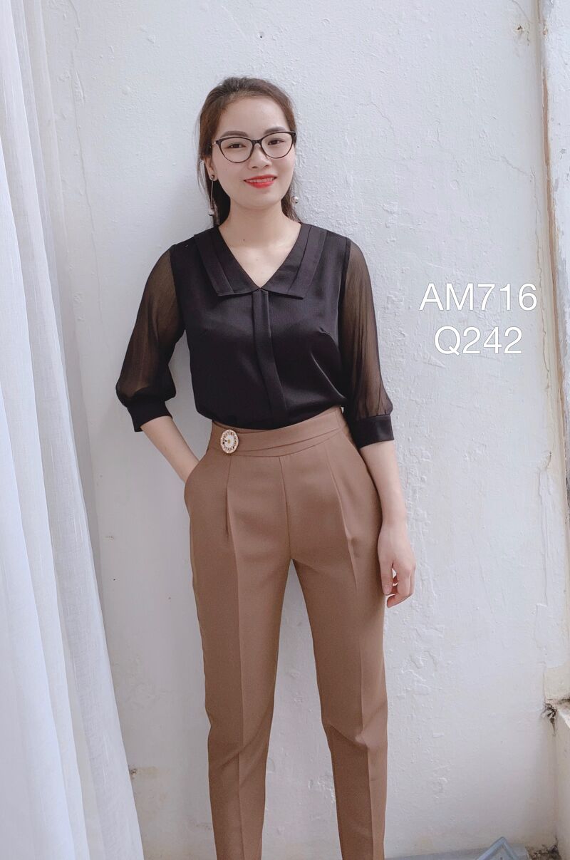 Q242 quần baggy đai hoa cúc