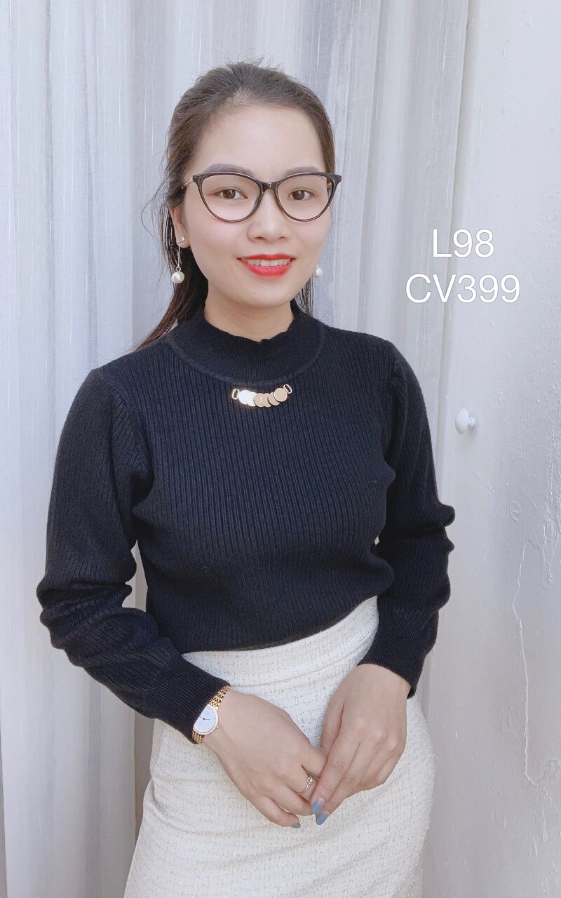 L98 áo len móc xích đồng xu