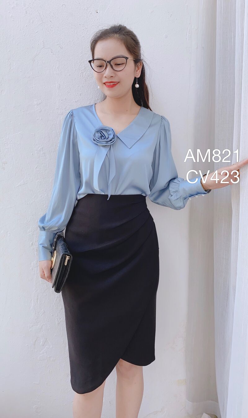 CV423 bút chì xếp ly vạt tròn