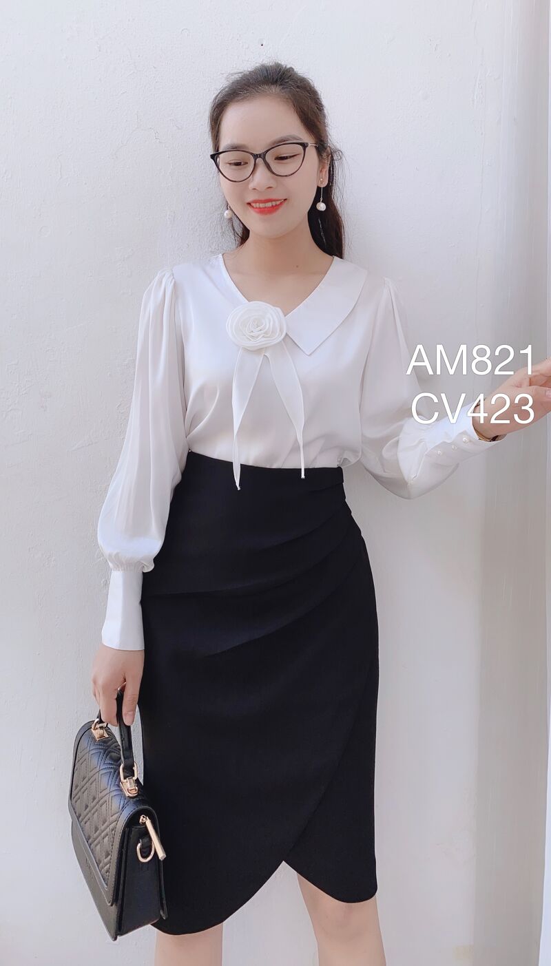 CV423 bút chì xếp ly vạt tròn