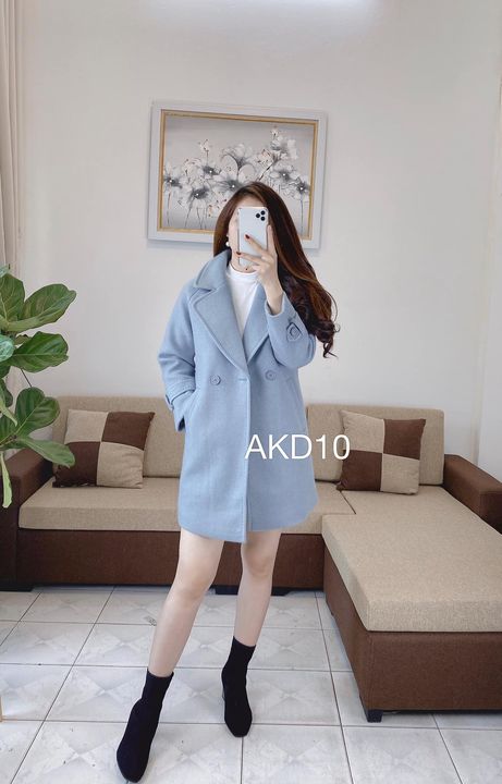 AKD10 áo dạ chỉ nổi 2 cúc