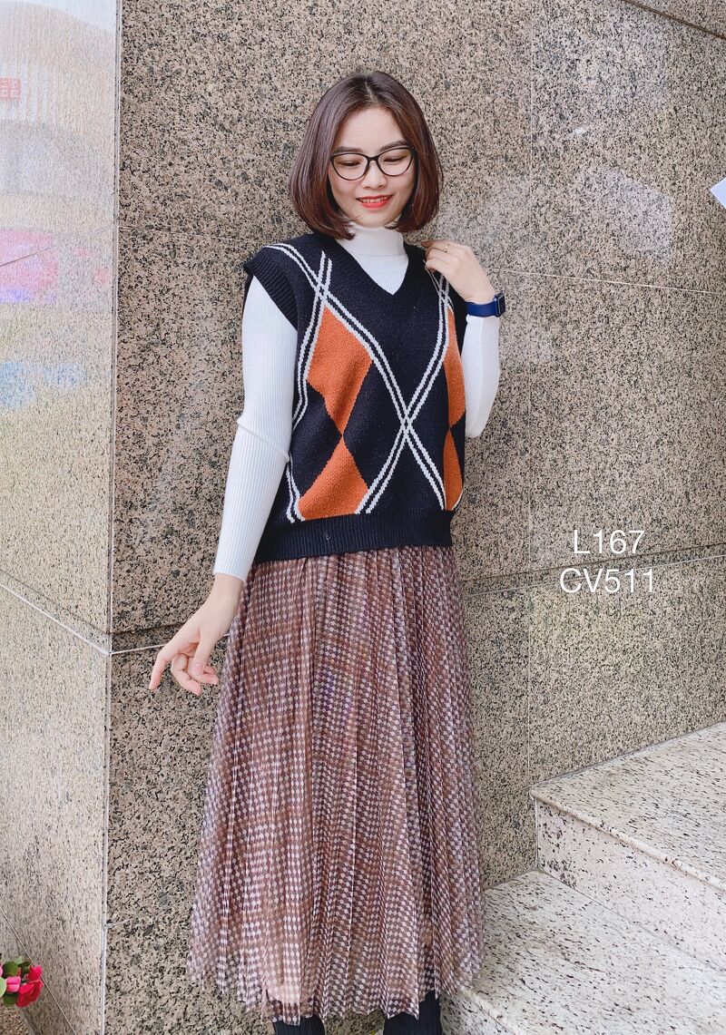 CV511 cv ren họa tiết