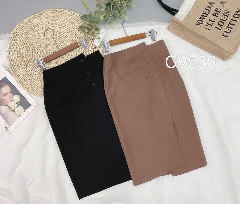 CV539 CV ba cúc lệch 2 vạt