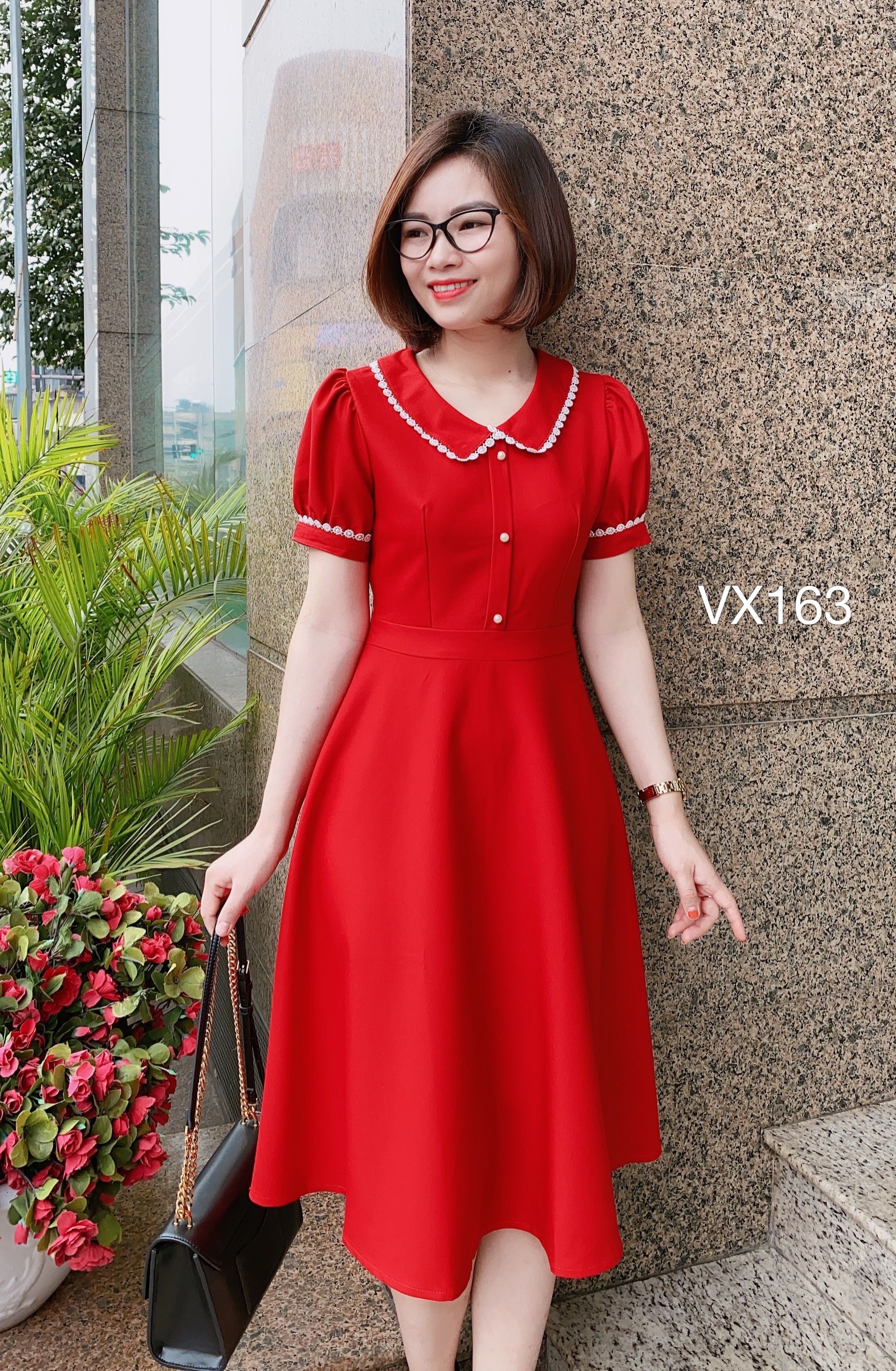 MS895 Váy đầm nữ cổ sen thắt nơ dáng suông tiểu thư | Phu Linh - Fashion &  More