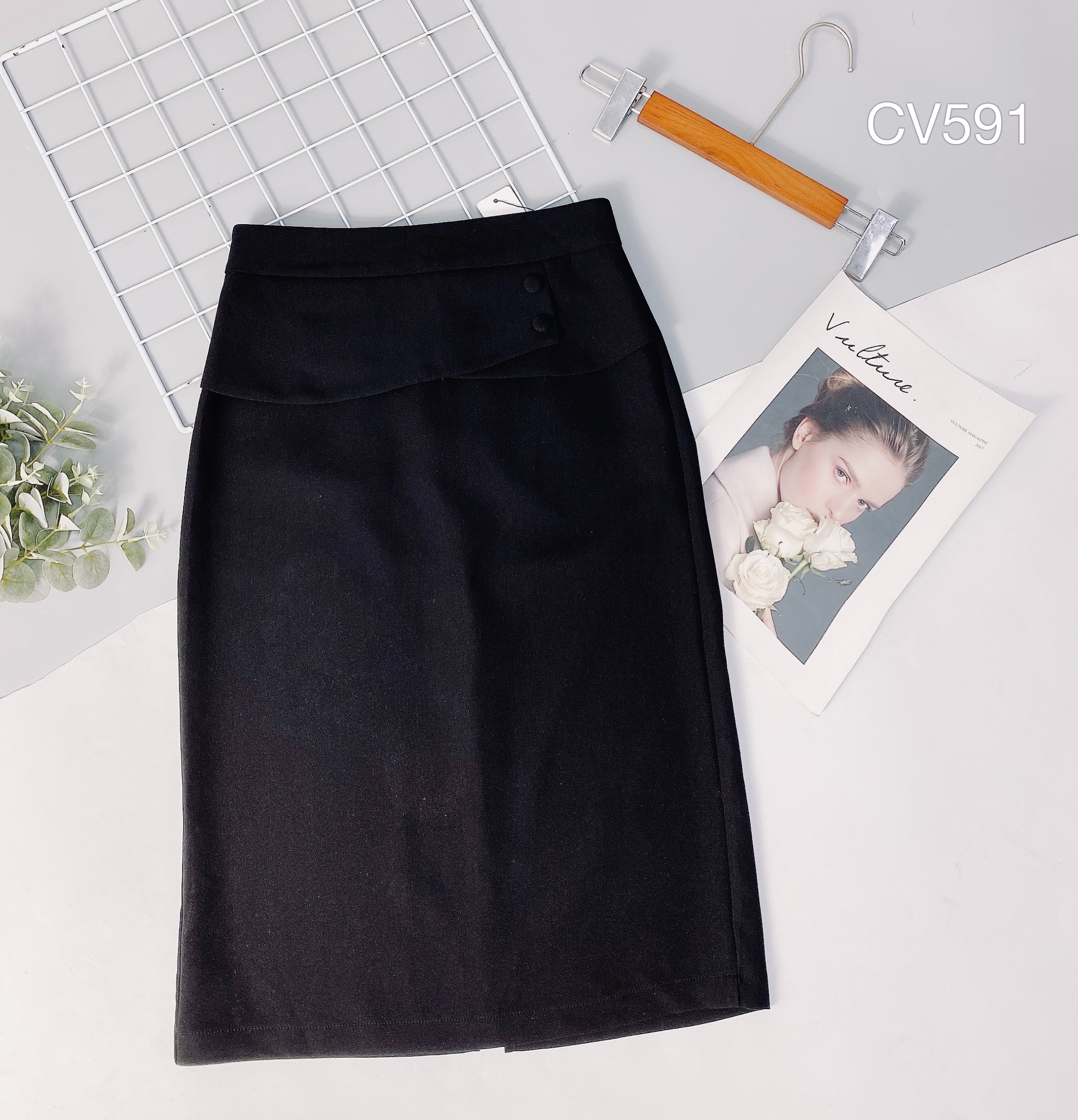 CV591 cv 2 cúc bọc