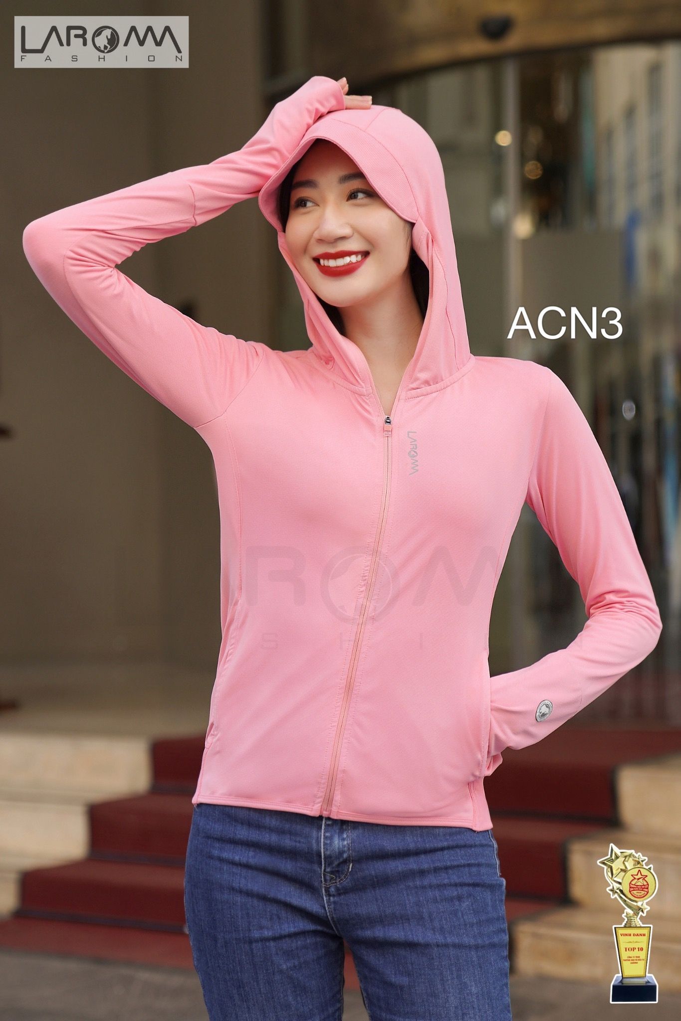 ACN3 áo chống nắng Laroma - Hồng - L