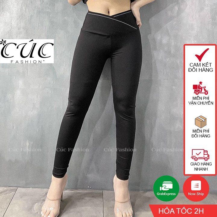 QL06 quần legging nữ gen bụng cạp chéo