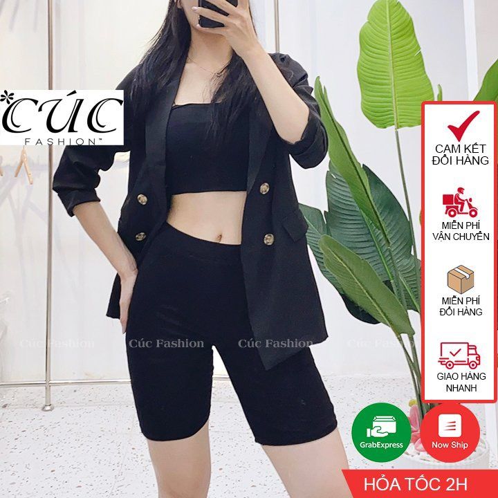 QL05 Quần Legging Lửng Đùi Ngố Có Túi