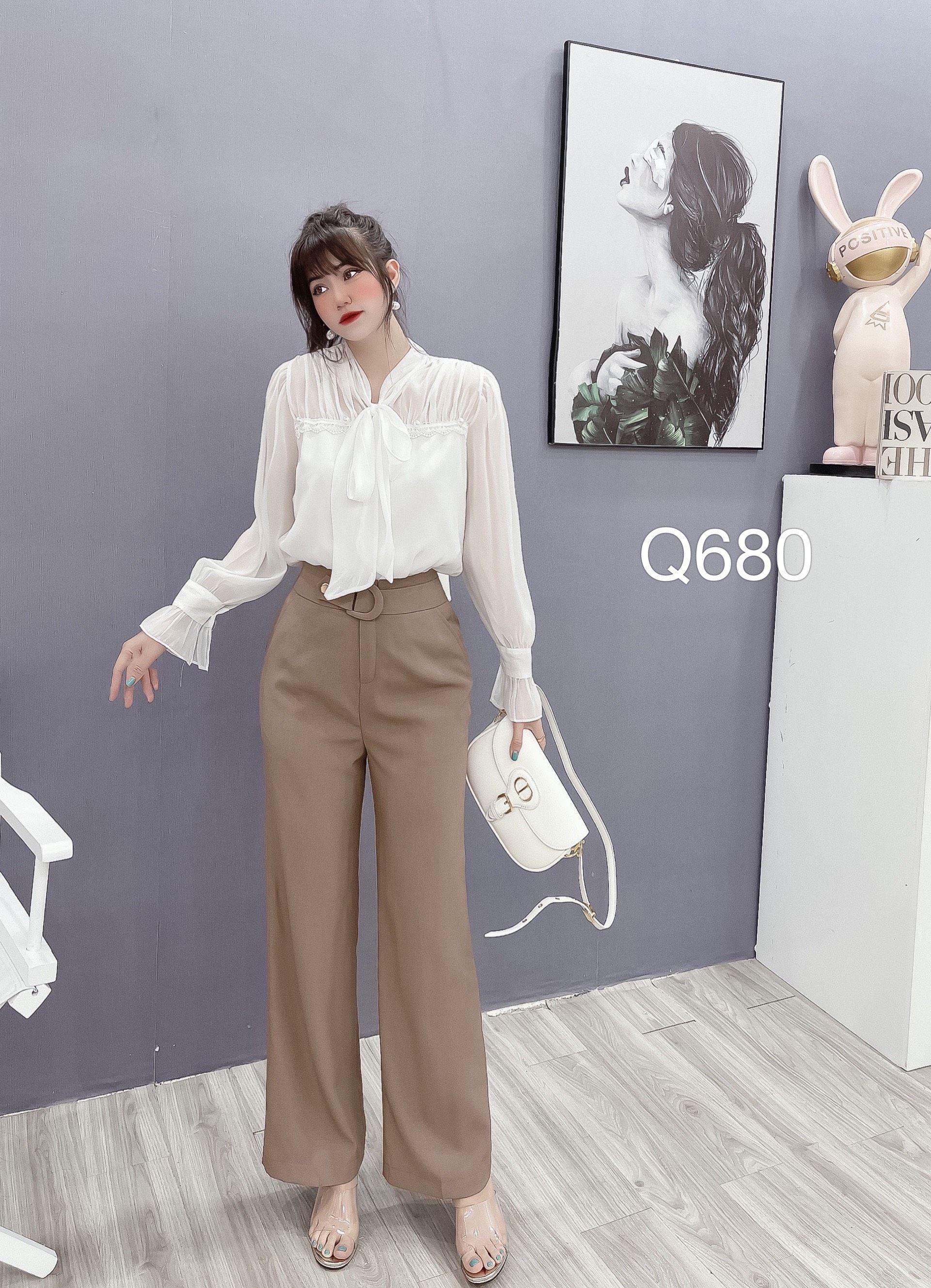 Q680 quần xuông cạp D
