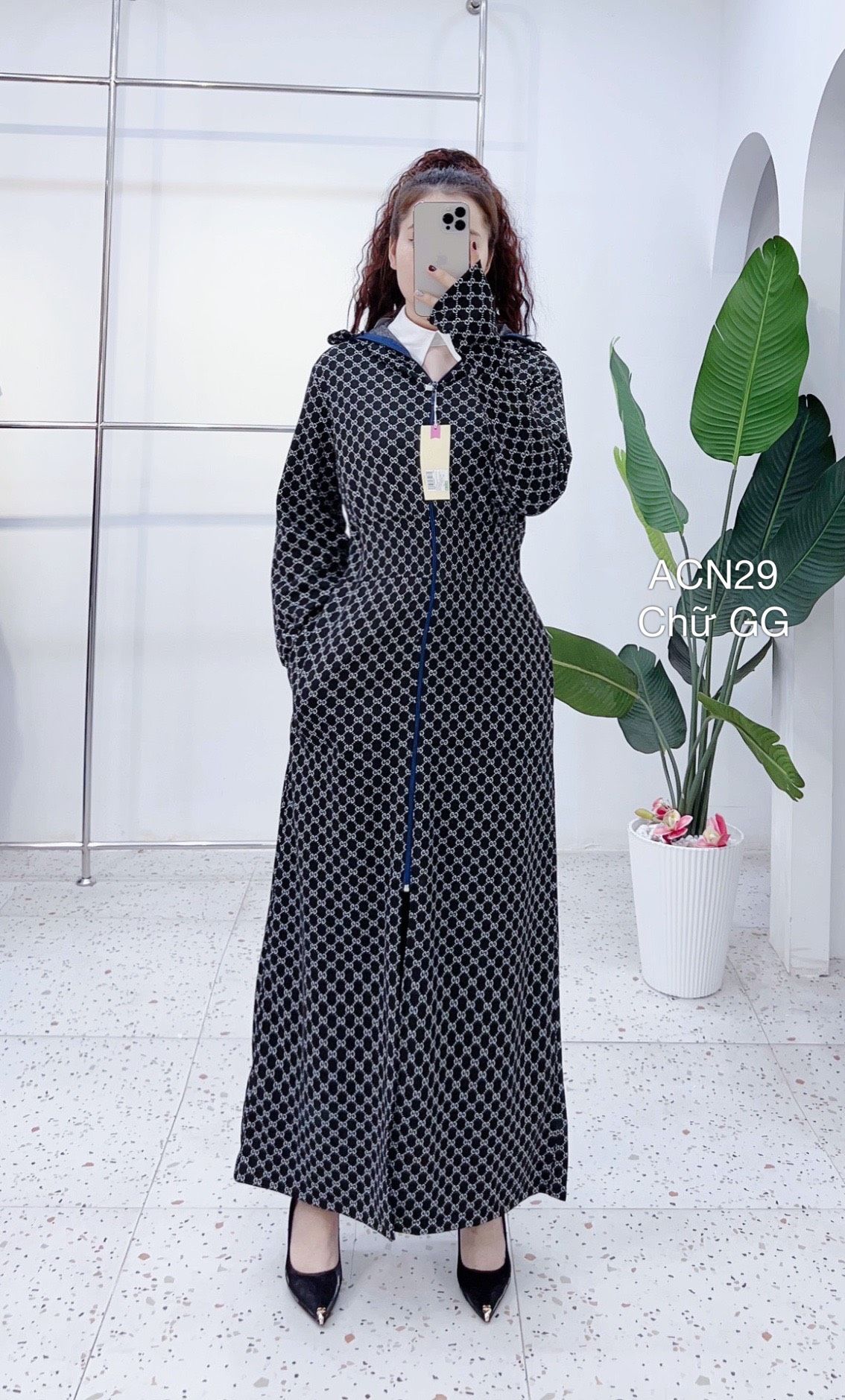 Áo chống nắng nữ toàn thân lanh nhung Nhật 3 lớp 4 lớp họa tiết hình dài  kín chân - ao chong nang nu 3 lop | Shopee Việt Nam