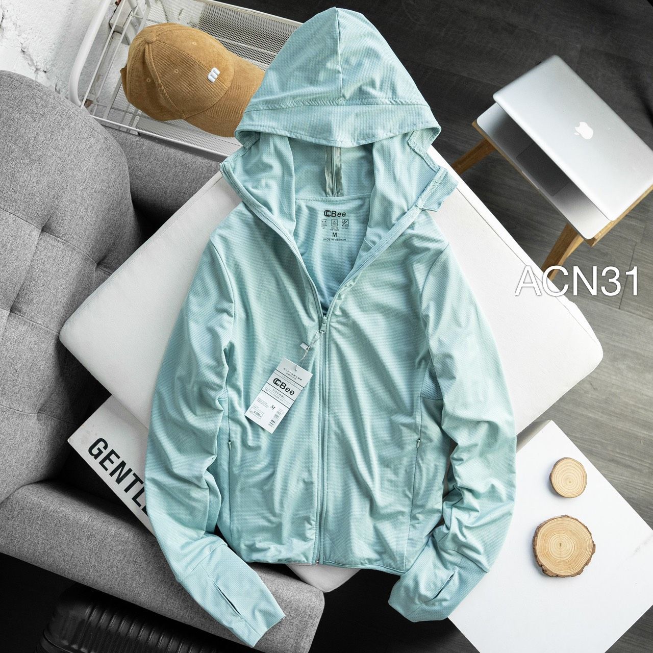 ACN31 áo chống nắng Bee - xanh da trời - M