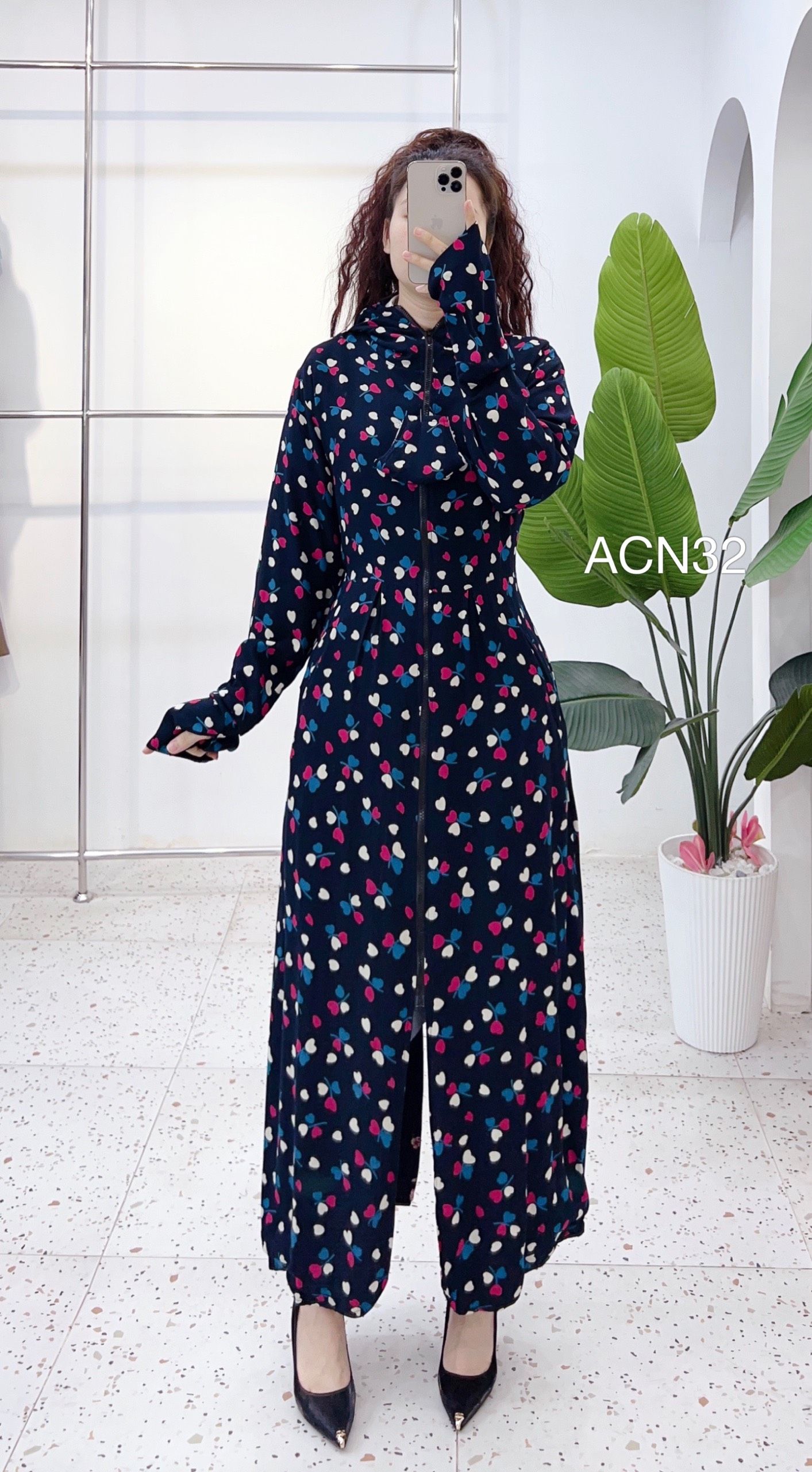 ACN32 choàng nắng Lanh cao cấp