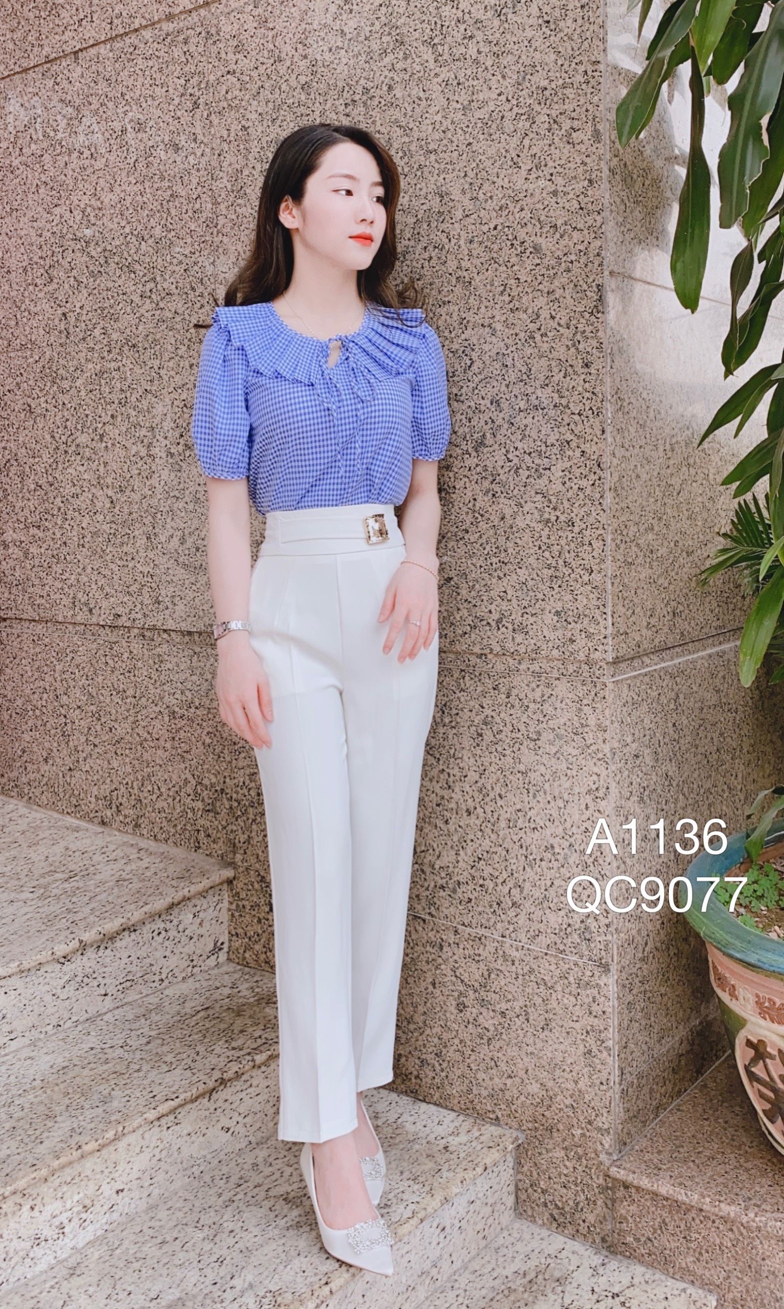 QC9077 Quần QC baggy khuy vuông