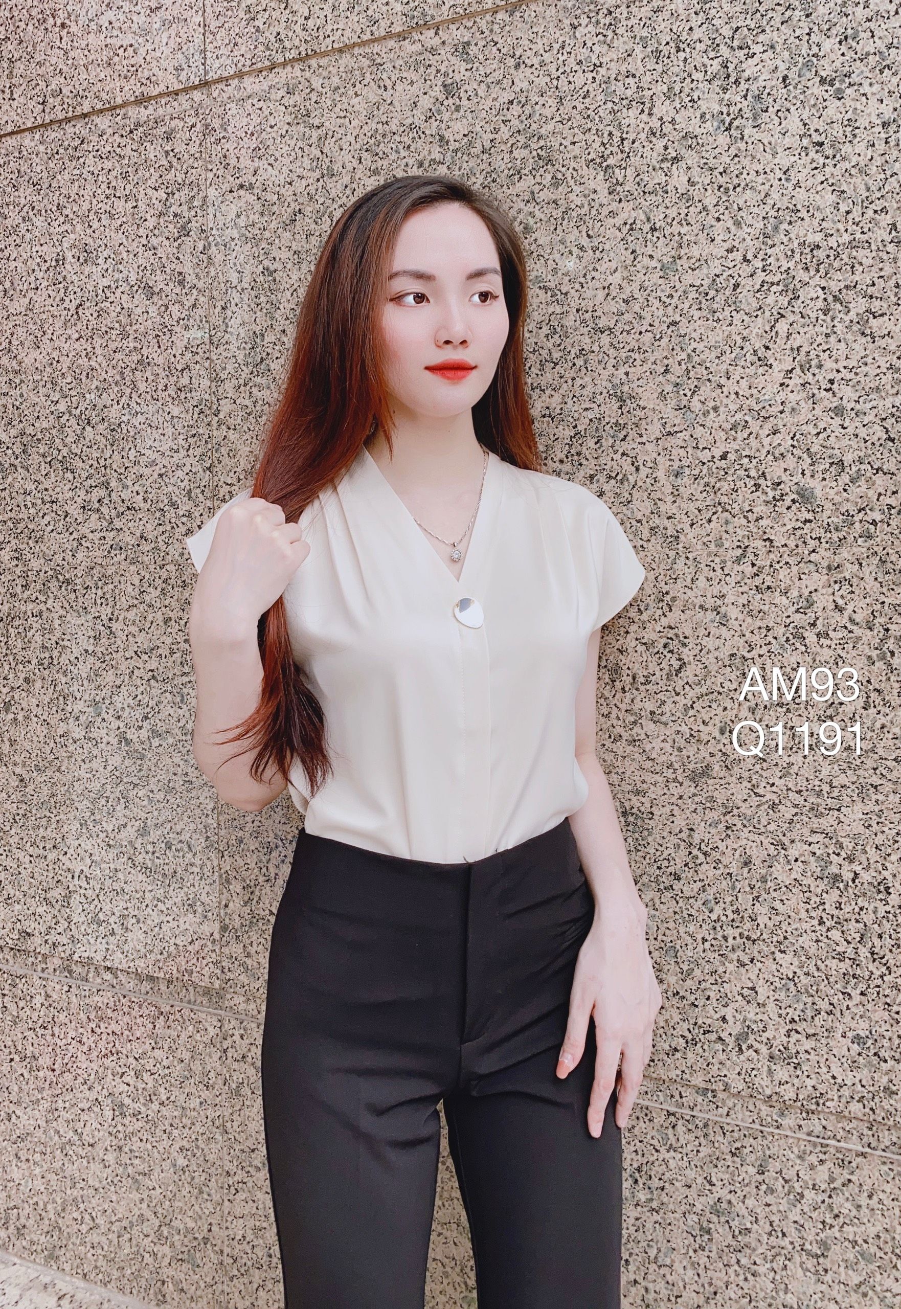 Q1191 Quần ống vẩy trơn