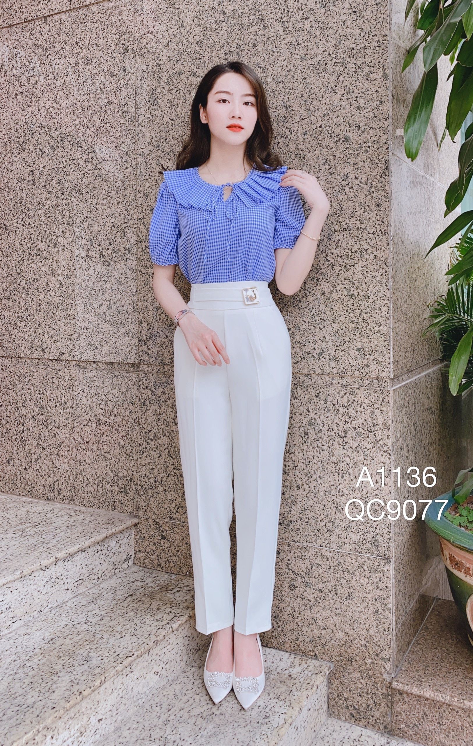 QC9077 Quần QC baggy khuy vuông