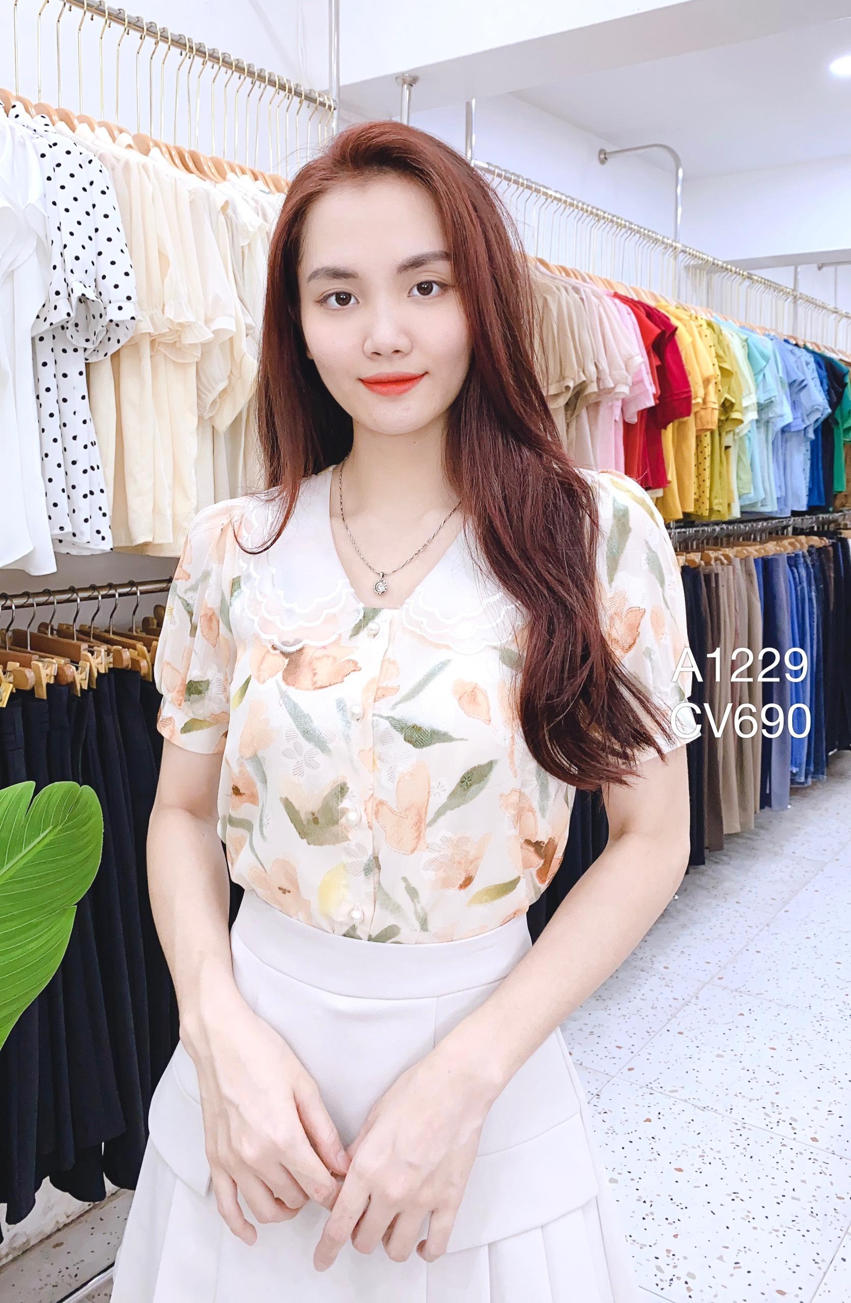 CV690 xòe xòe ngắn 2 lắp túi
