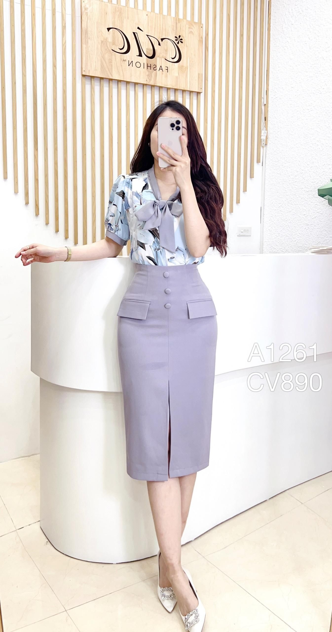 CV890 CV 3 cúc bọc giữa