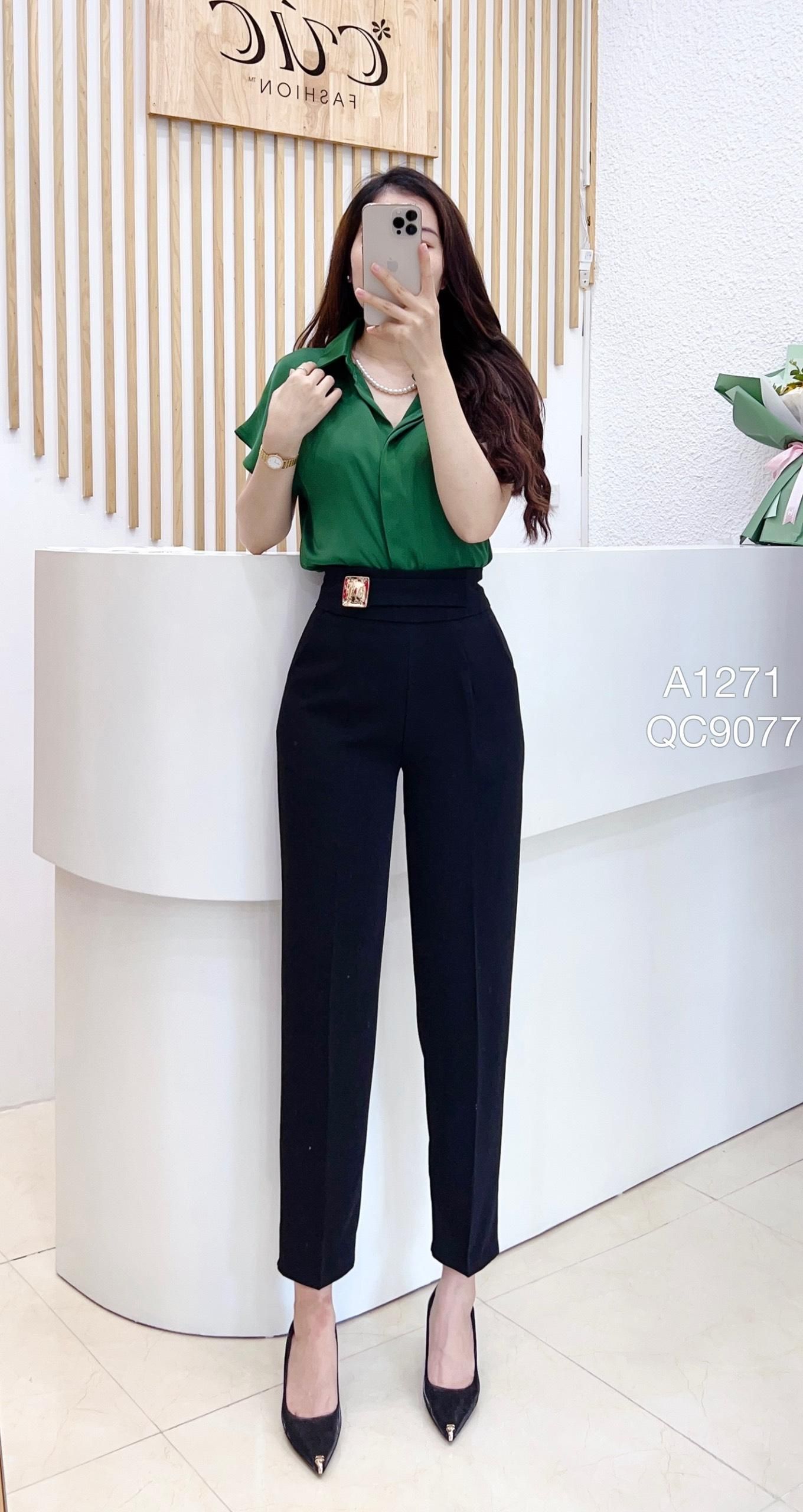 QC9077 Quần QC baggy khuy vuông