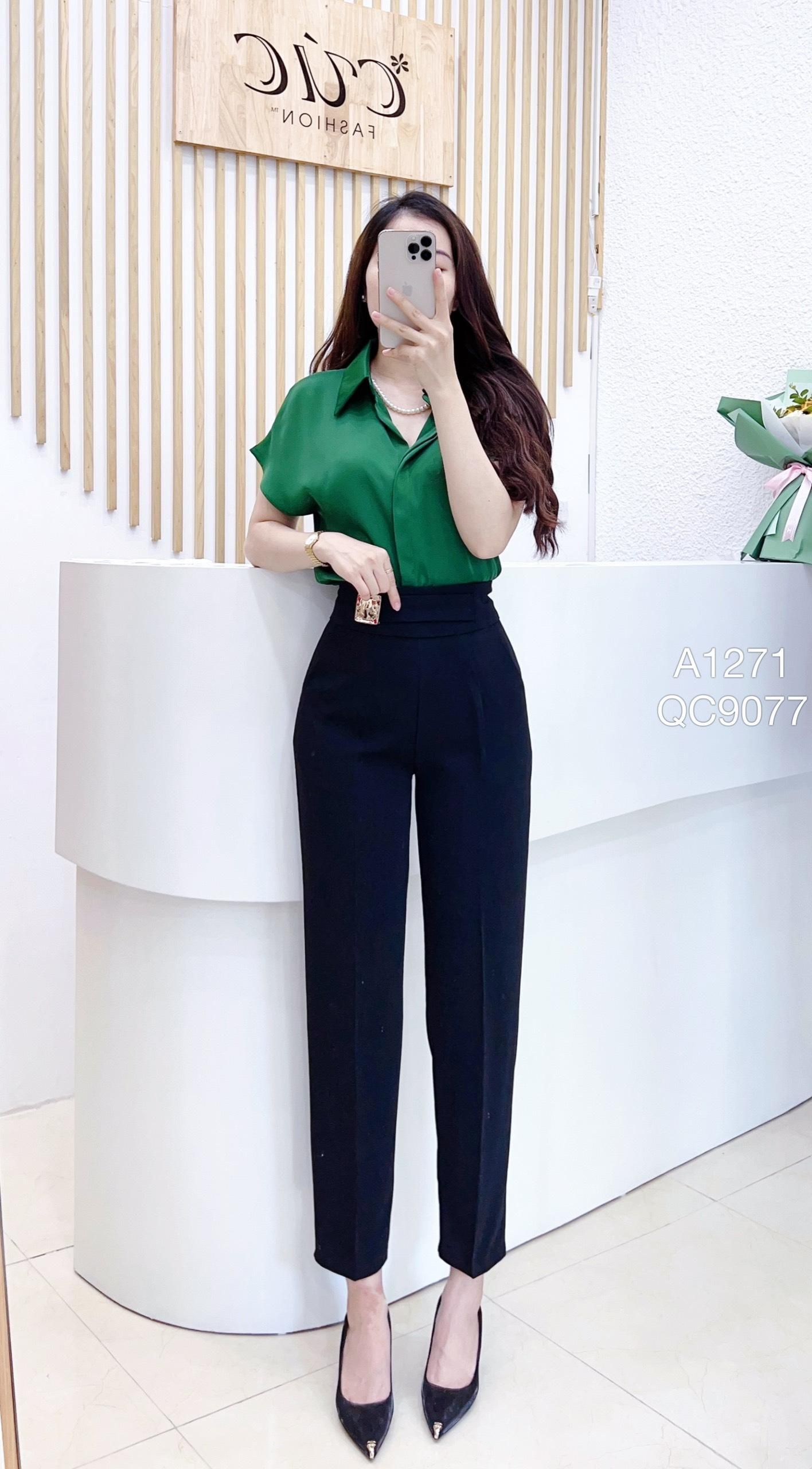 QC9077 Quần QC baggy khuy vuông