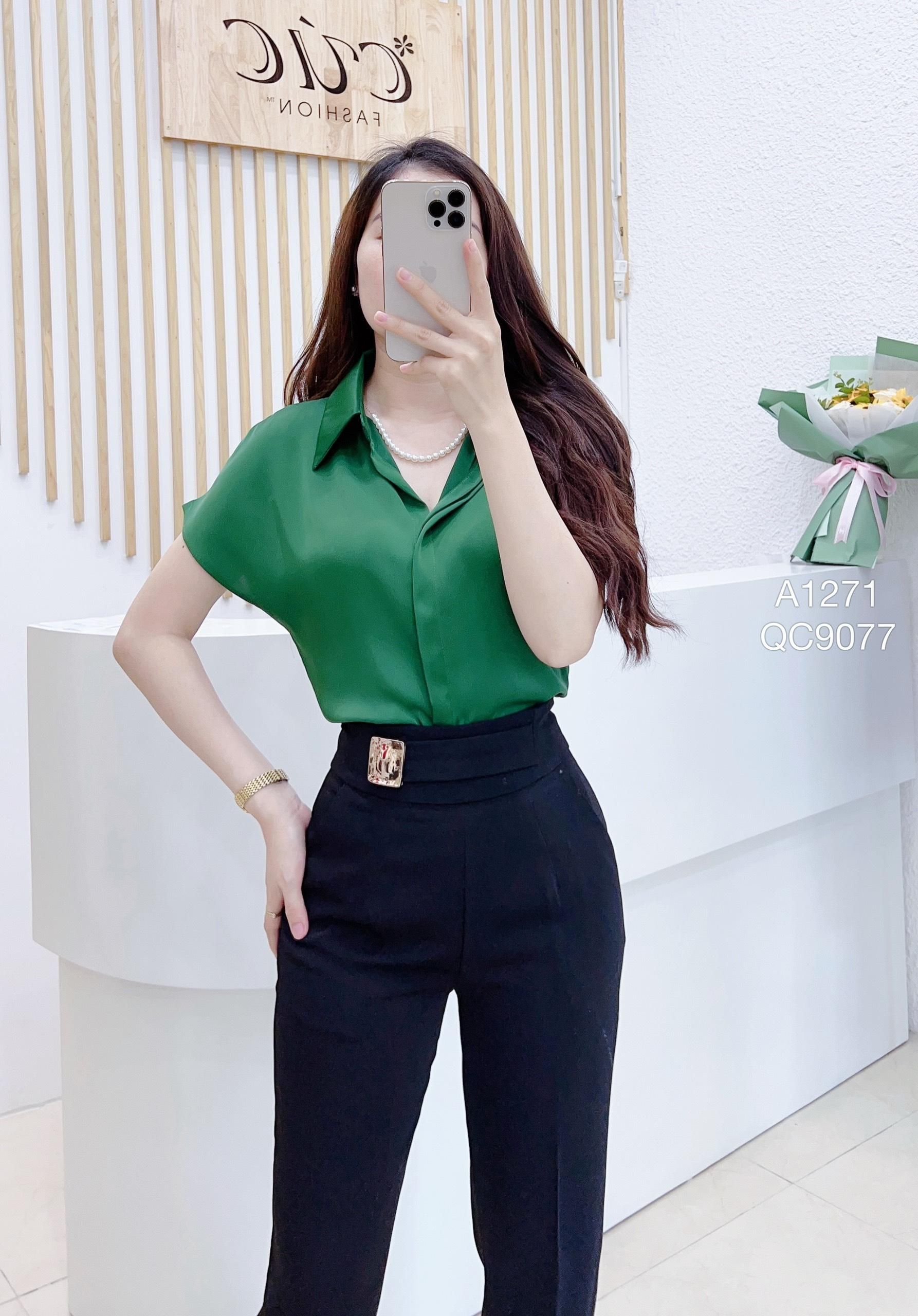 QC9077 Quần QC baggy khuy vuông