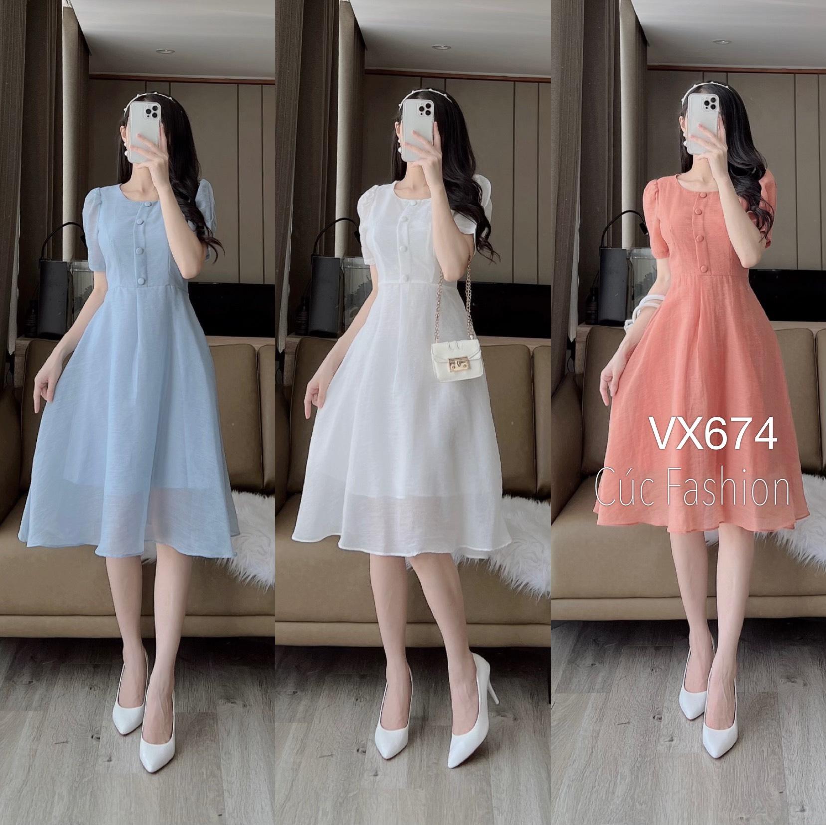 Mẫu đầm đẹp 💝FREESHIP💝 giảm 20k khi nhập [DAMDEP] Đầm suông lệch vai  V1274 | Shopee Việt Nam