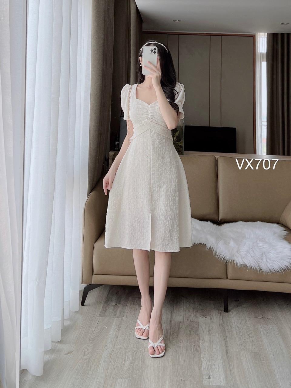 VX707 Váy dây vắt eo