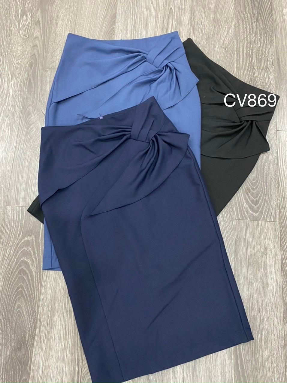 CV869 chân váy nơ vắt