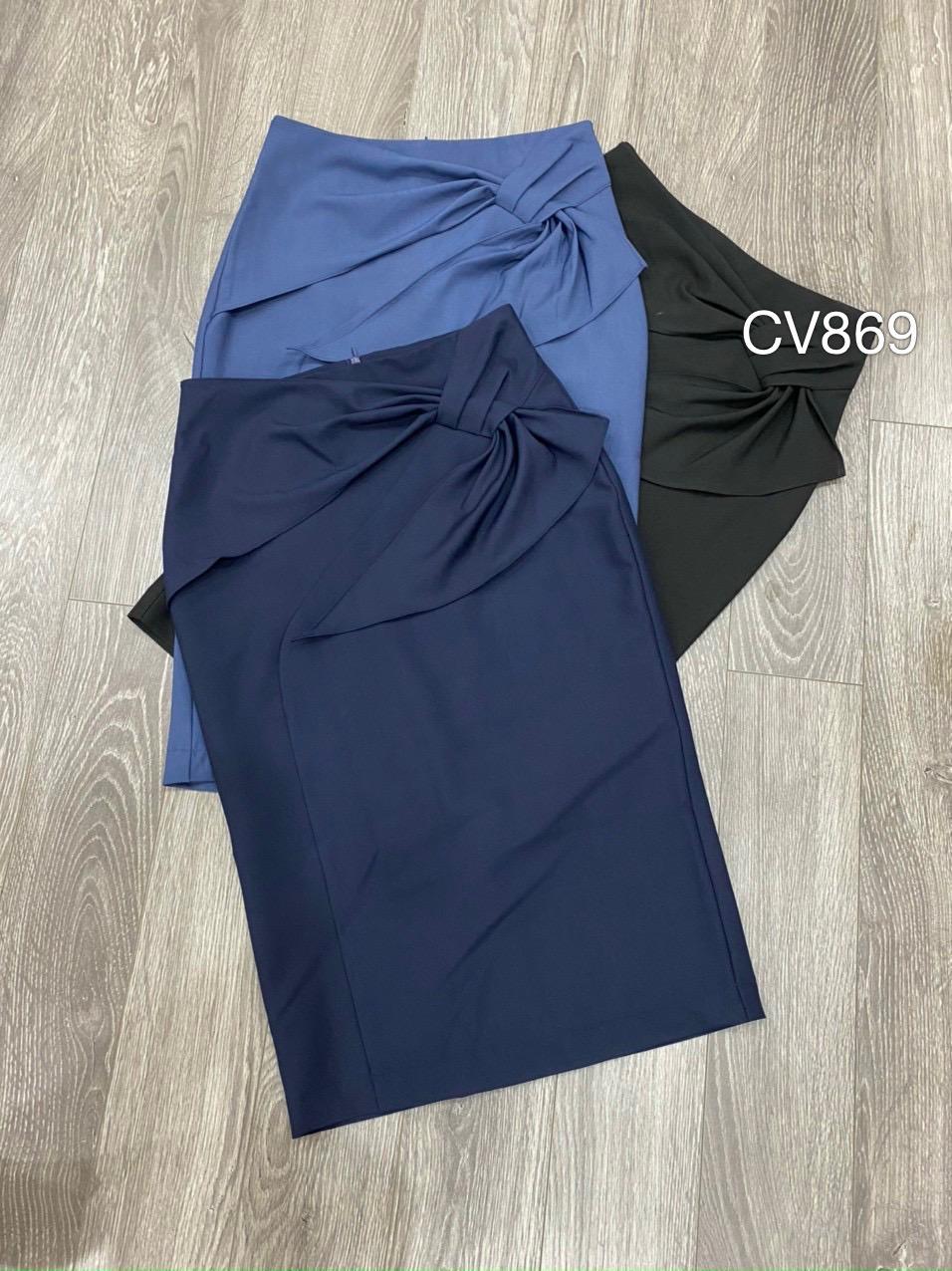 CV869 chân váy nơ vắt