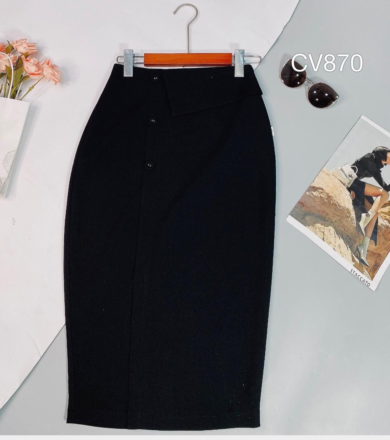 CV870 CV 3 cúc bọc xẻ trước